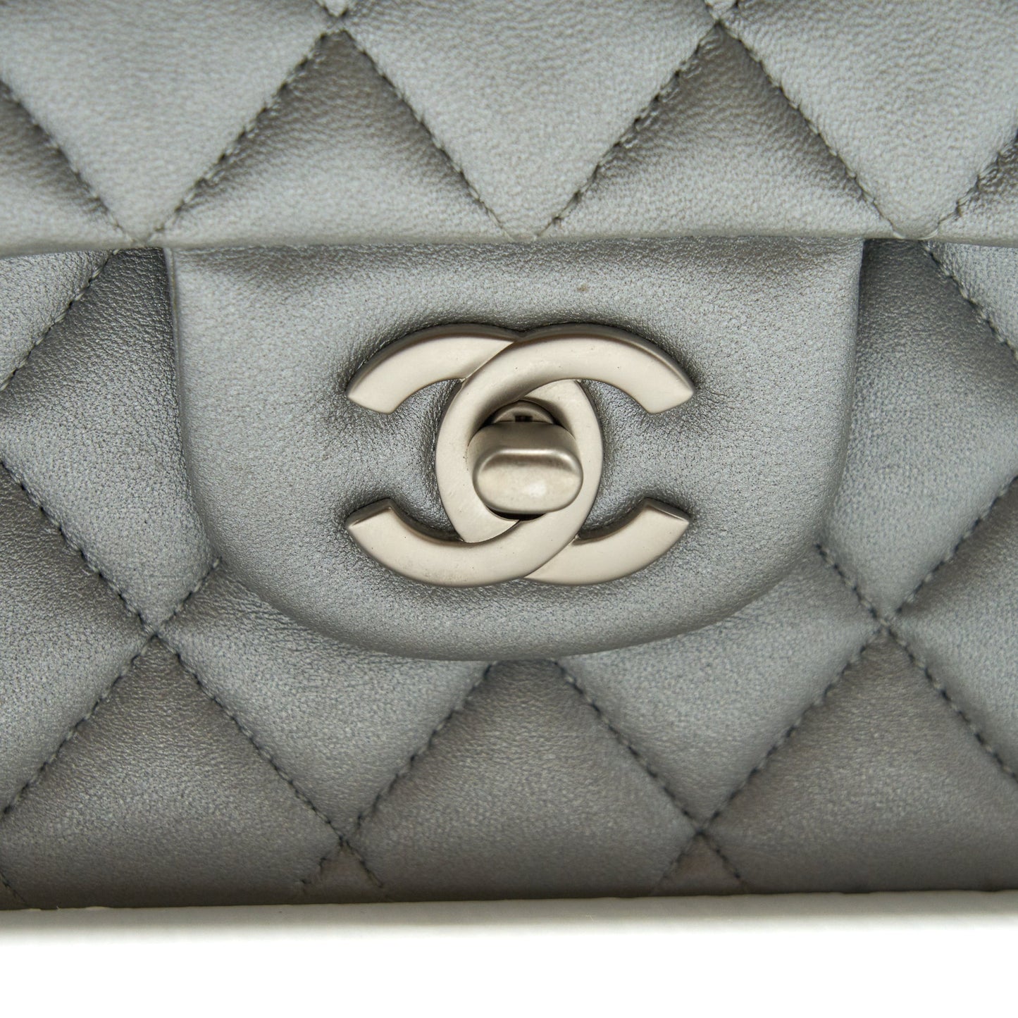 Chanel Medium Classic Flap Bag Silver Grey