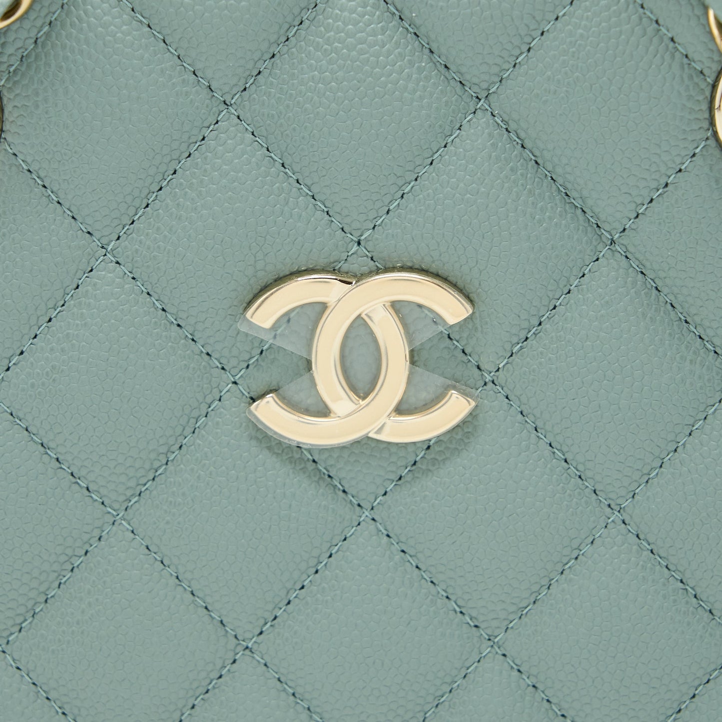Chanel 23C Mini Bucket Caviar Light Grey L (Microchip)