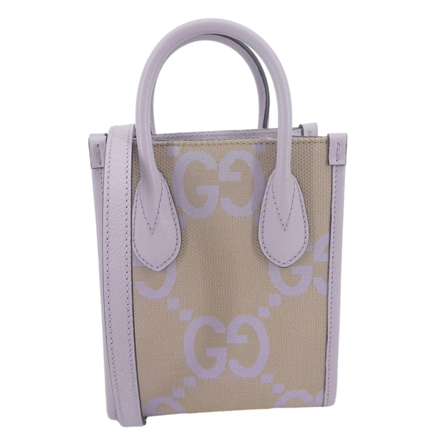 GUCCI Jumbo GG Canvas Mini Tote Bag Purple  671623