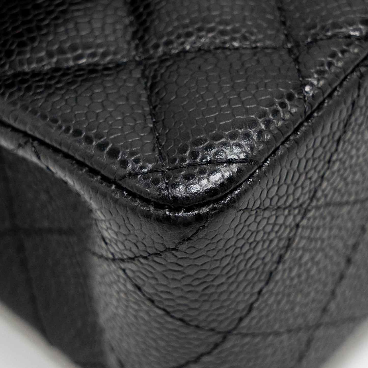 Chanel Small Classic Double Flap Bag Caviar Black  (Microchip)
