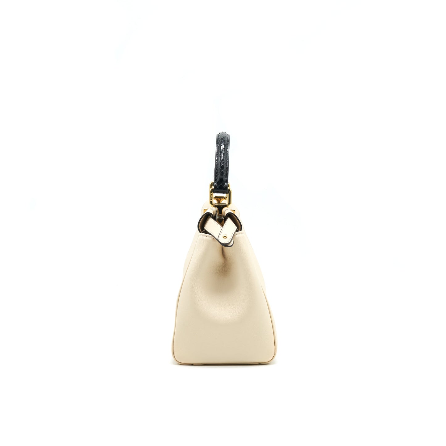 FENDI PEEKABOO HANDLE Purse LAMBSKIN CAMELIA/BLACK