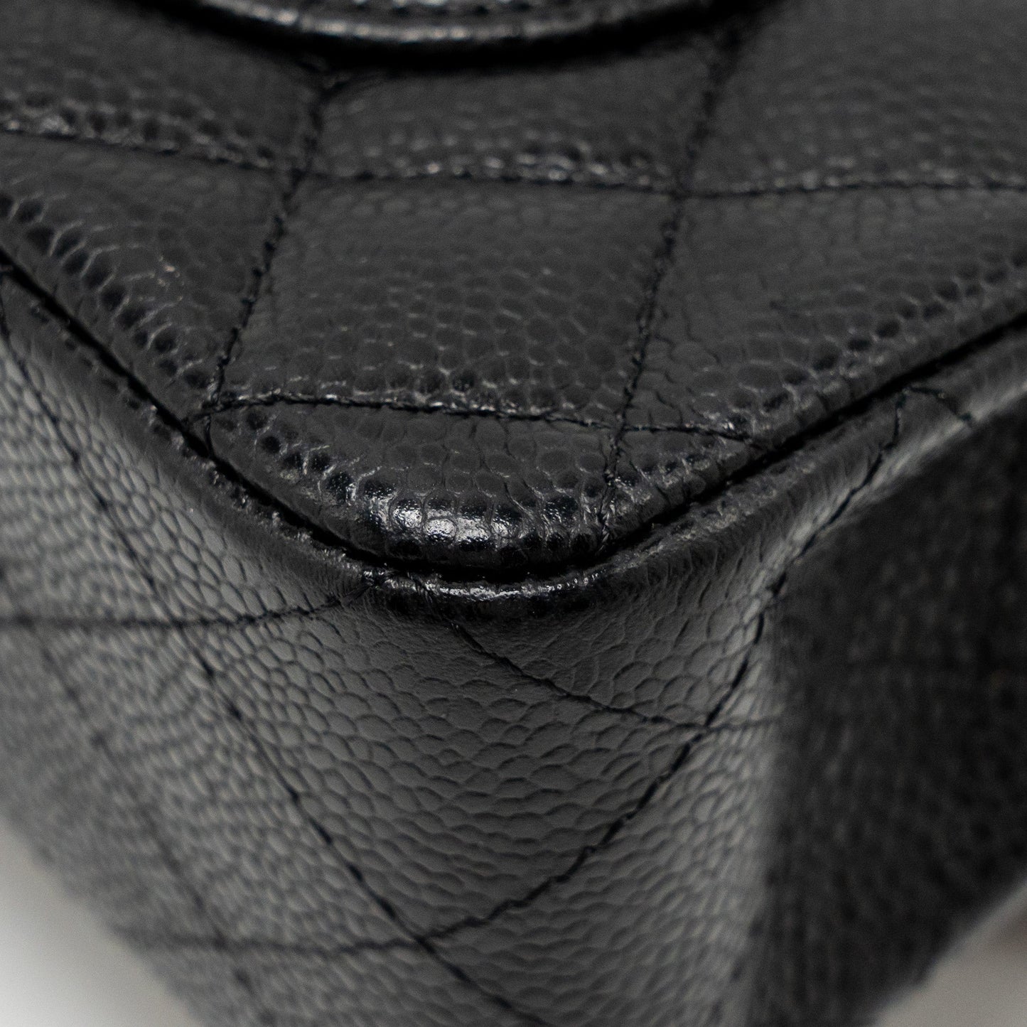 Chanel Small Classic Double Flap Bag Caviar Black  (Microchip)