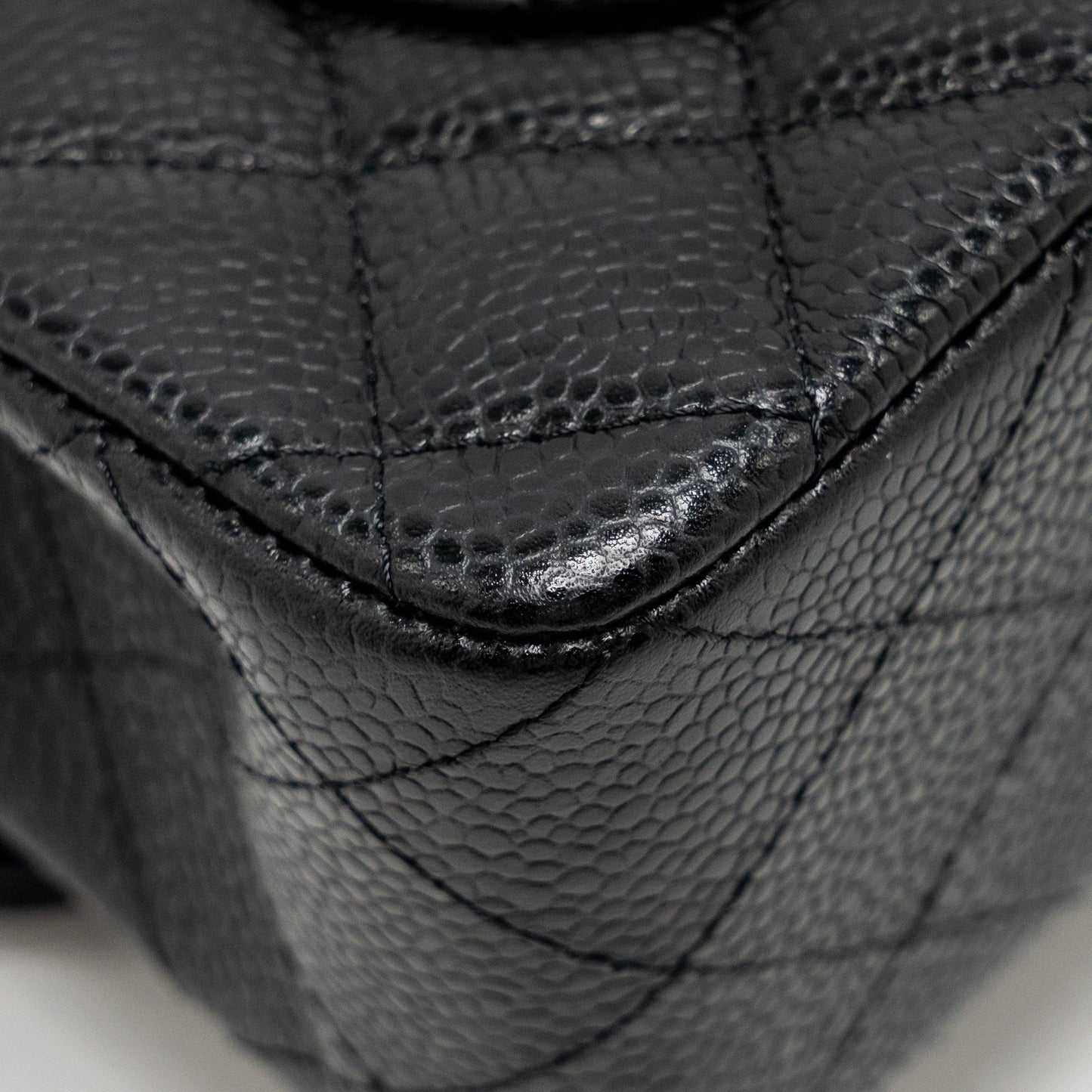 Chanel Small Classic Double Flap Bag Caviar Black  (Microchip)