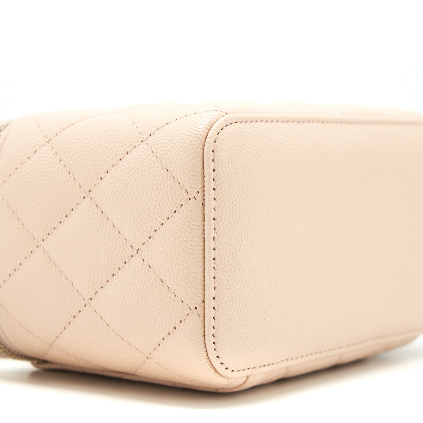 Chanel 22C Long Vanity With Chain Caviar Light Beige L