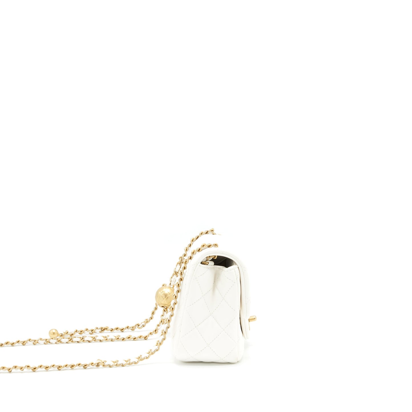 Chanel Pearl Crush Mini Square Flap Bag White