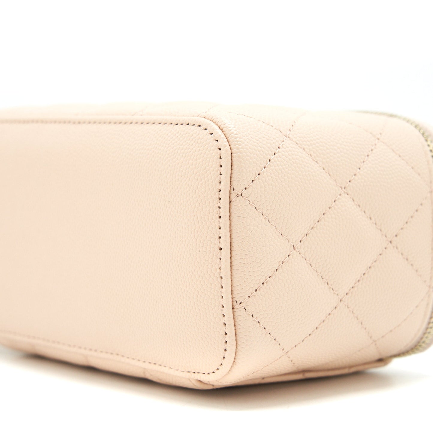 Chanel 22C Long Vanity With Chain Caviar Light Beige L