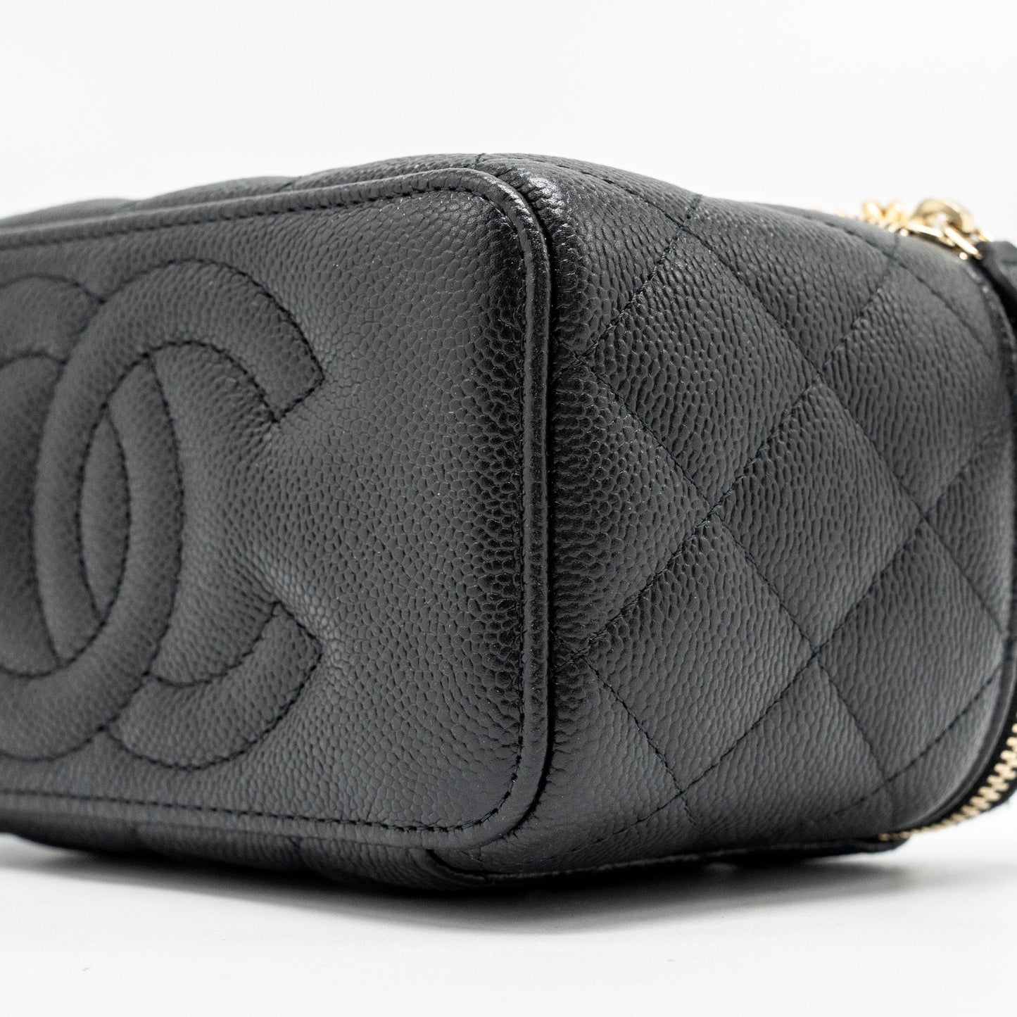 Chanel Coco Love Long Vanity with Adjustable Chain Caviar Black  (microchip)