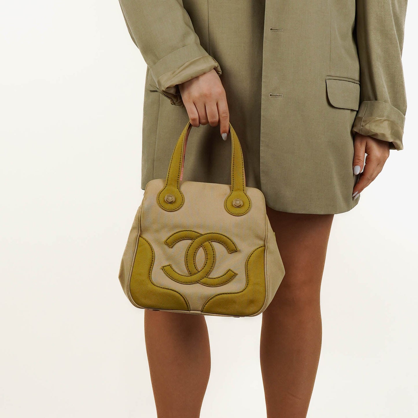 Chanel  Canvas Marshmallow CC Tote