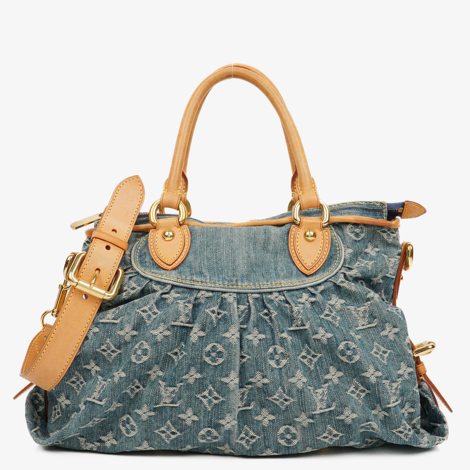 Louis Vuitton Neo Cabby MM Monogram Blue Denim Bag