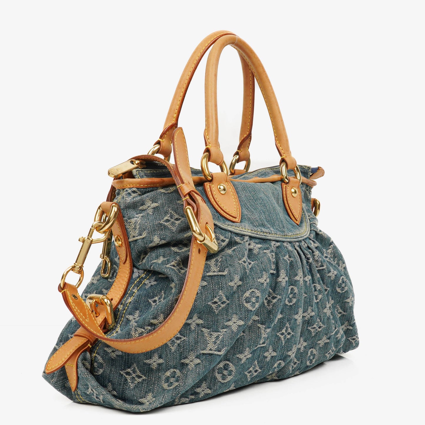 Louis Vuitton Neo Cabby MM Monogram Blue Denim Bag