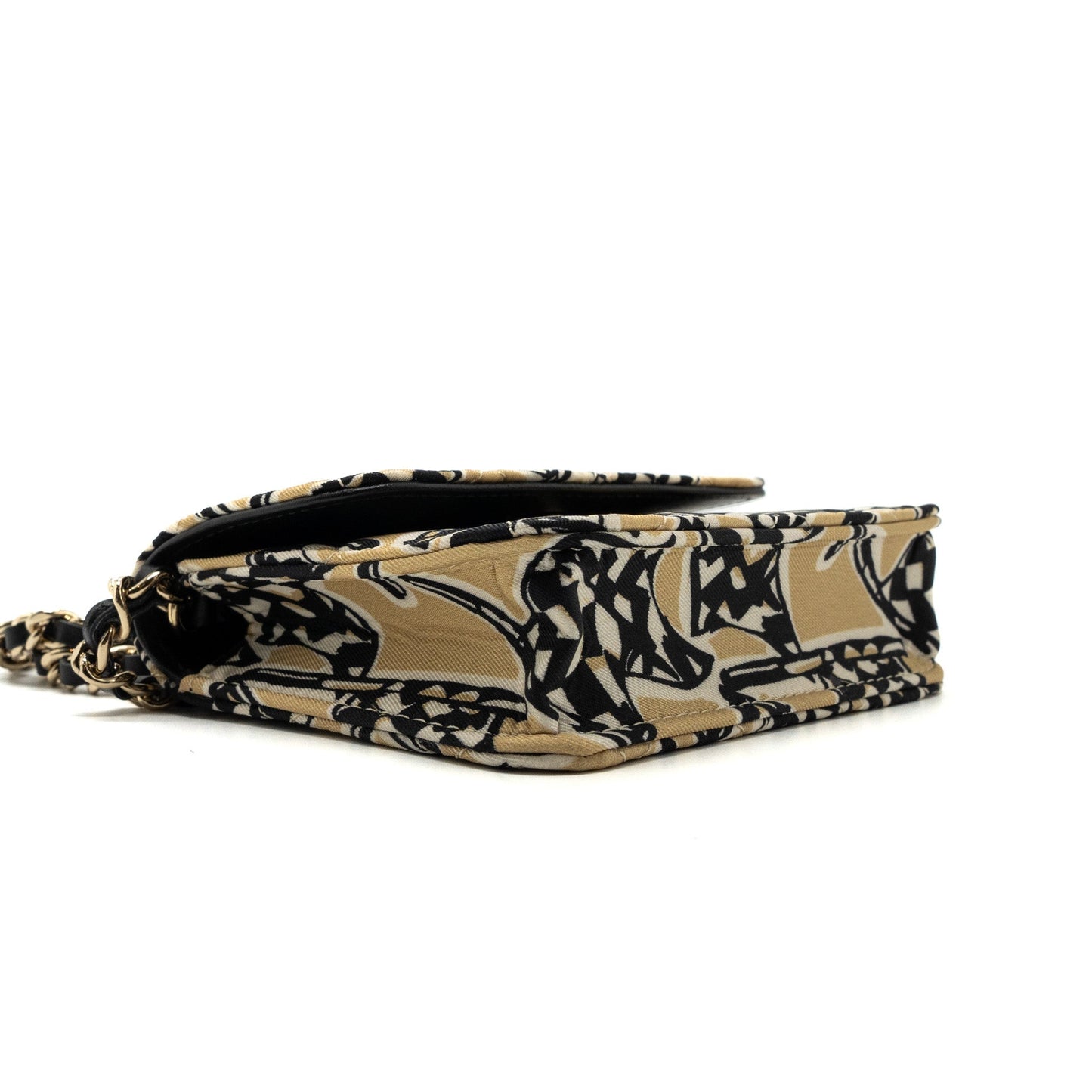 Chanel Mini Clutch With Chains Fabric Multicolour L(microchip)