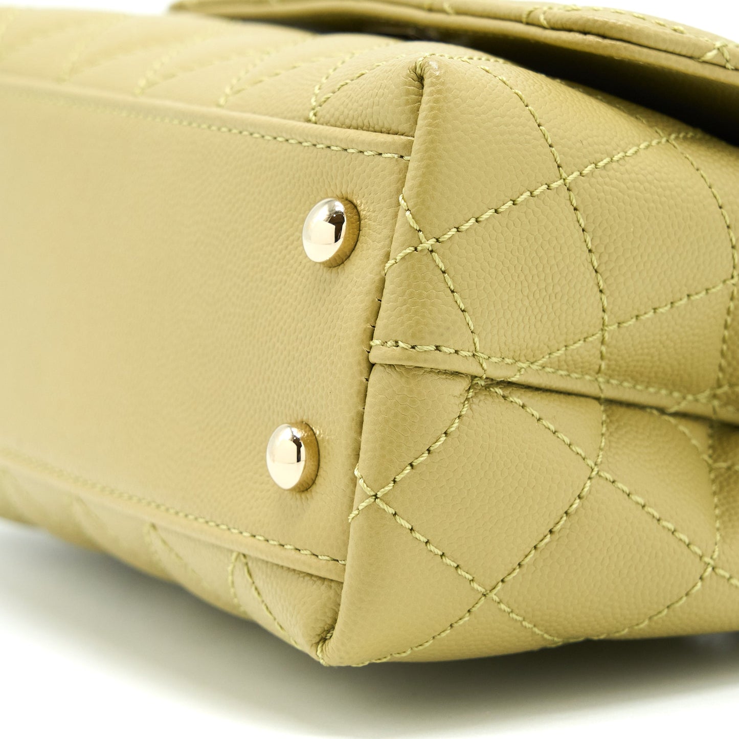 Chanel Extra Mini Coco Handle Caviar Green L (Microchip)