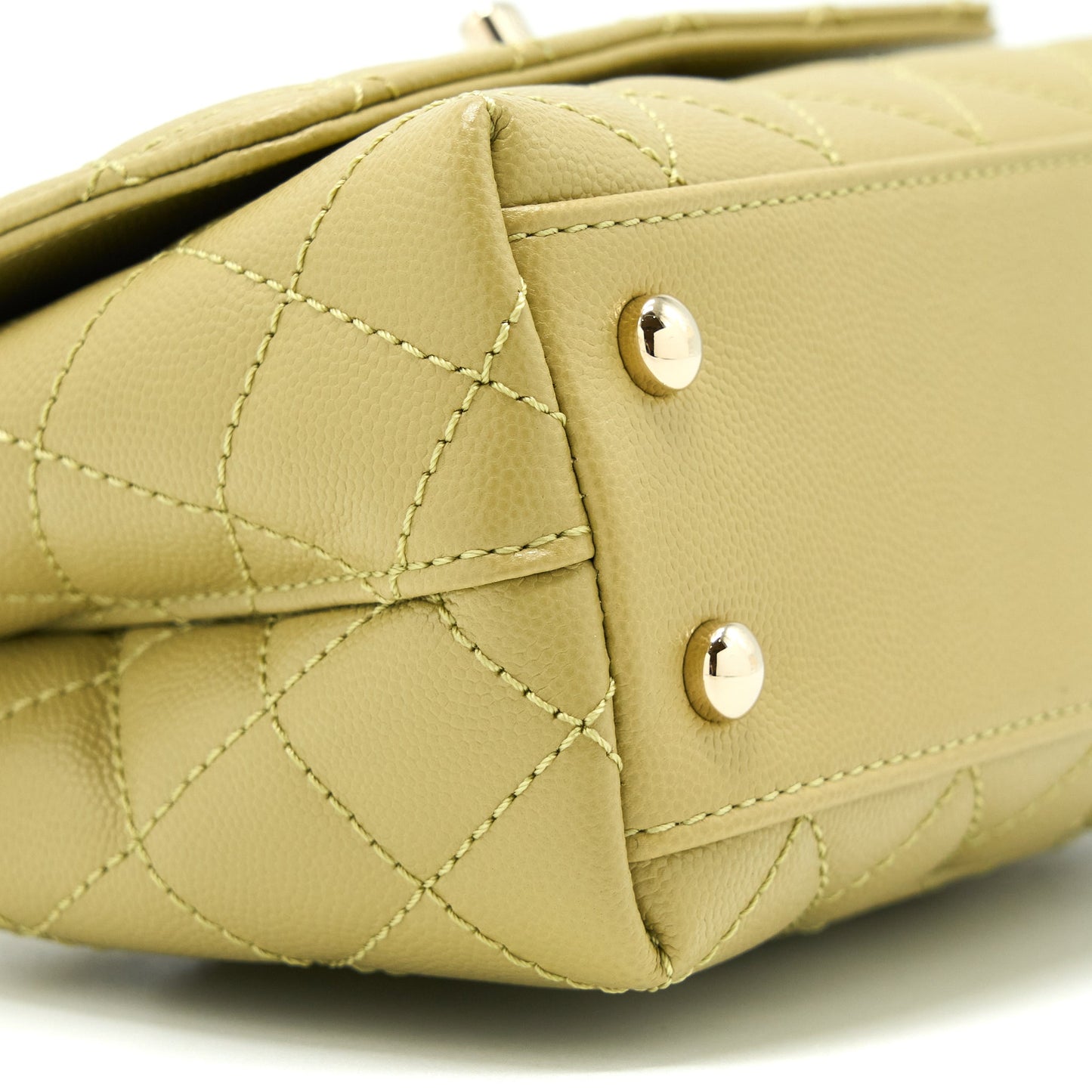 Chanel Extra Mini Coco Handle Caviar Green L (Microchip)