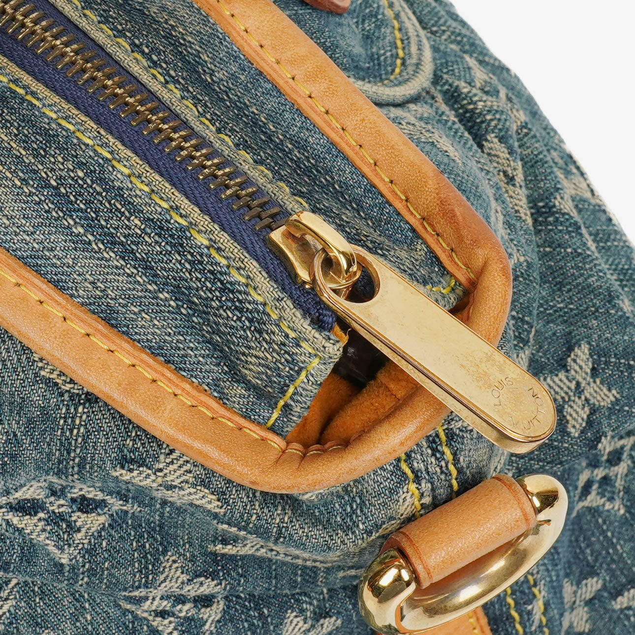 Louis Vuitton Neo Cabby MM Monogram Blue Denim Bag