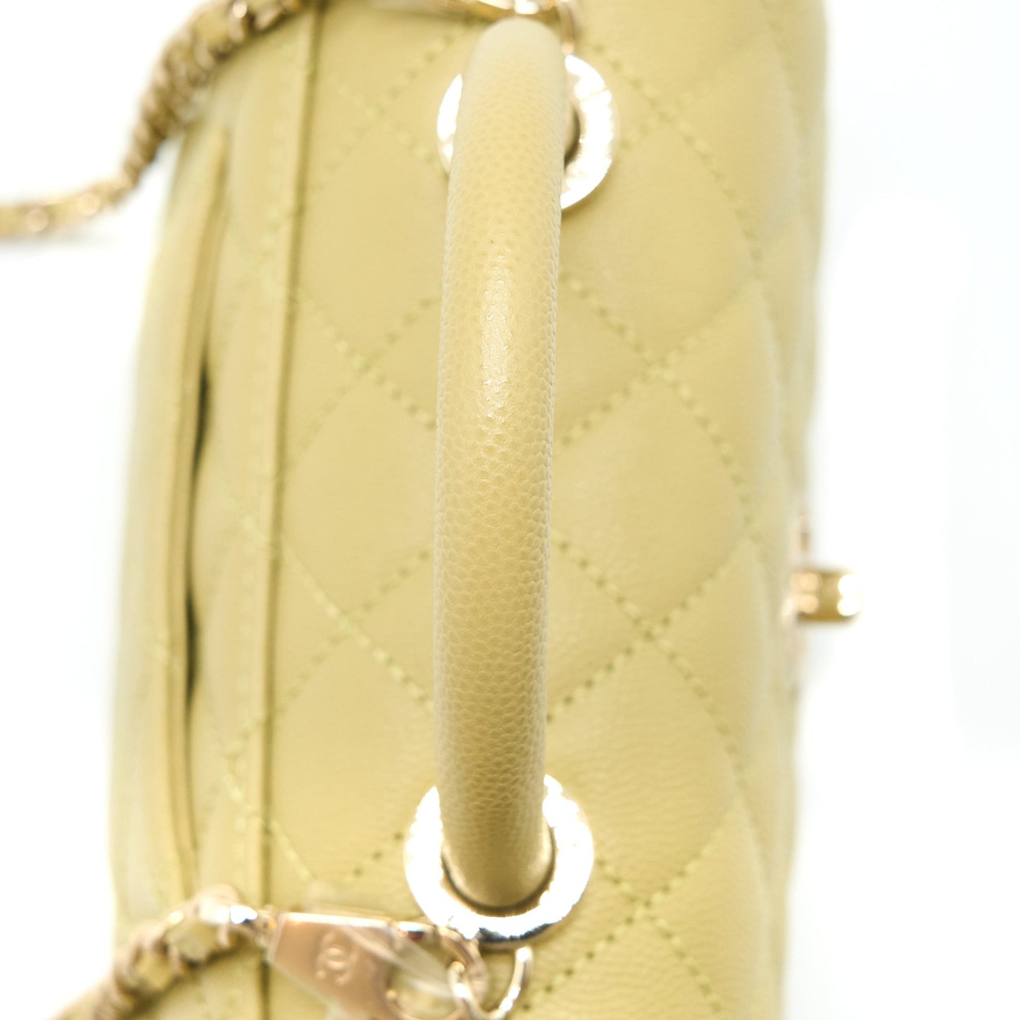 Chanel Extra Mini Coco Handle Caviar Green L (Microchip)