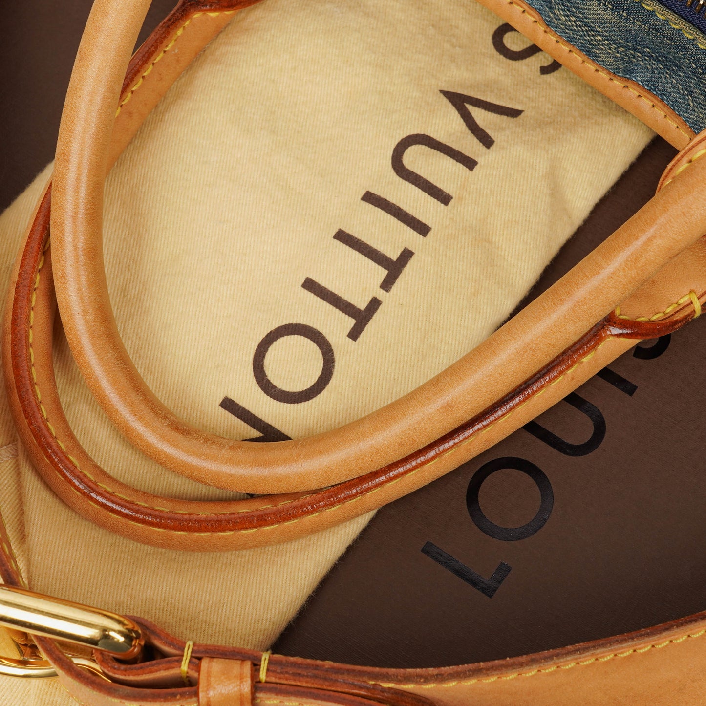 Louis Vuitton Neo Cabby MM Monogram Blue Denim Bag