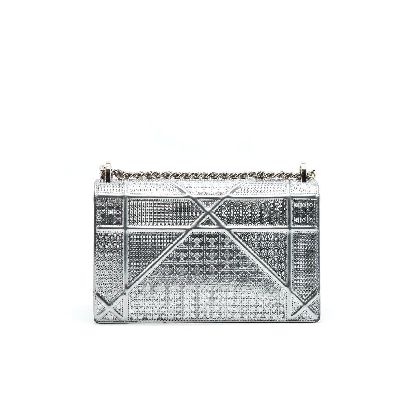 Dior Medium Diorma Metallic Silver with