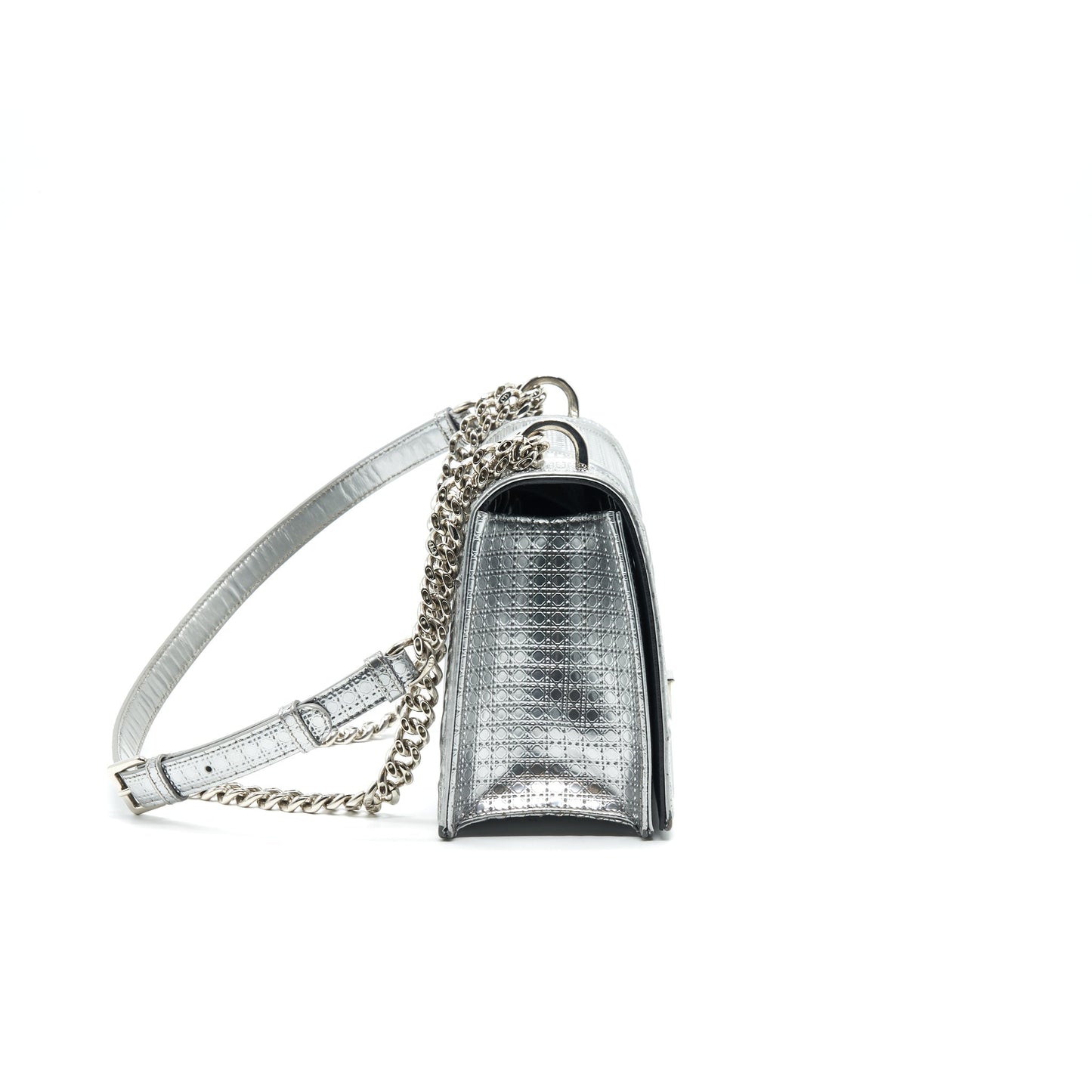 Dior Medium Diorma Metallic Silver with