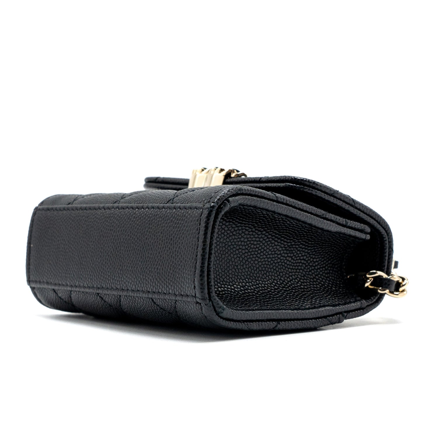 Chanel Top Handle Mini Flap Bag Caviar Black L (Microchip)