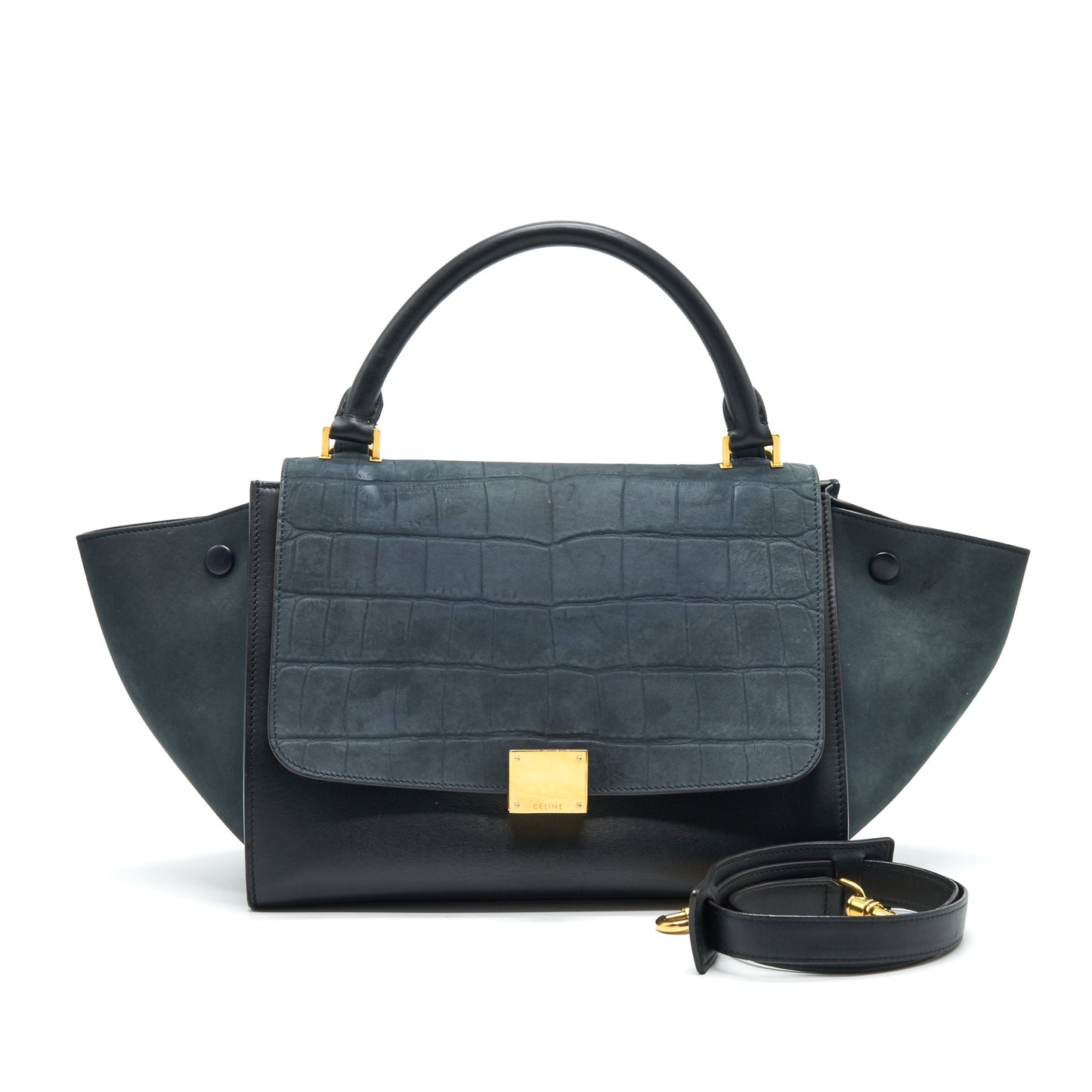 Celine Trapeze Purse Deep Grey / Black
