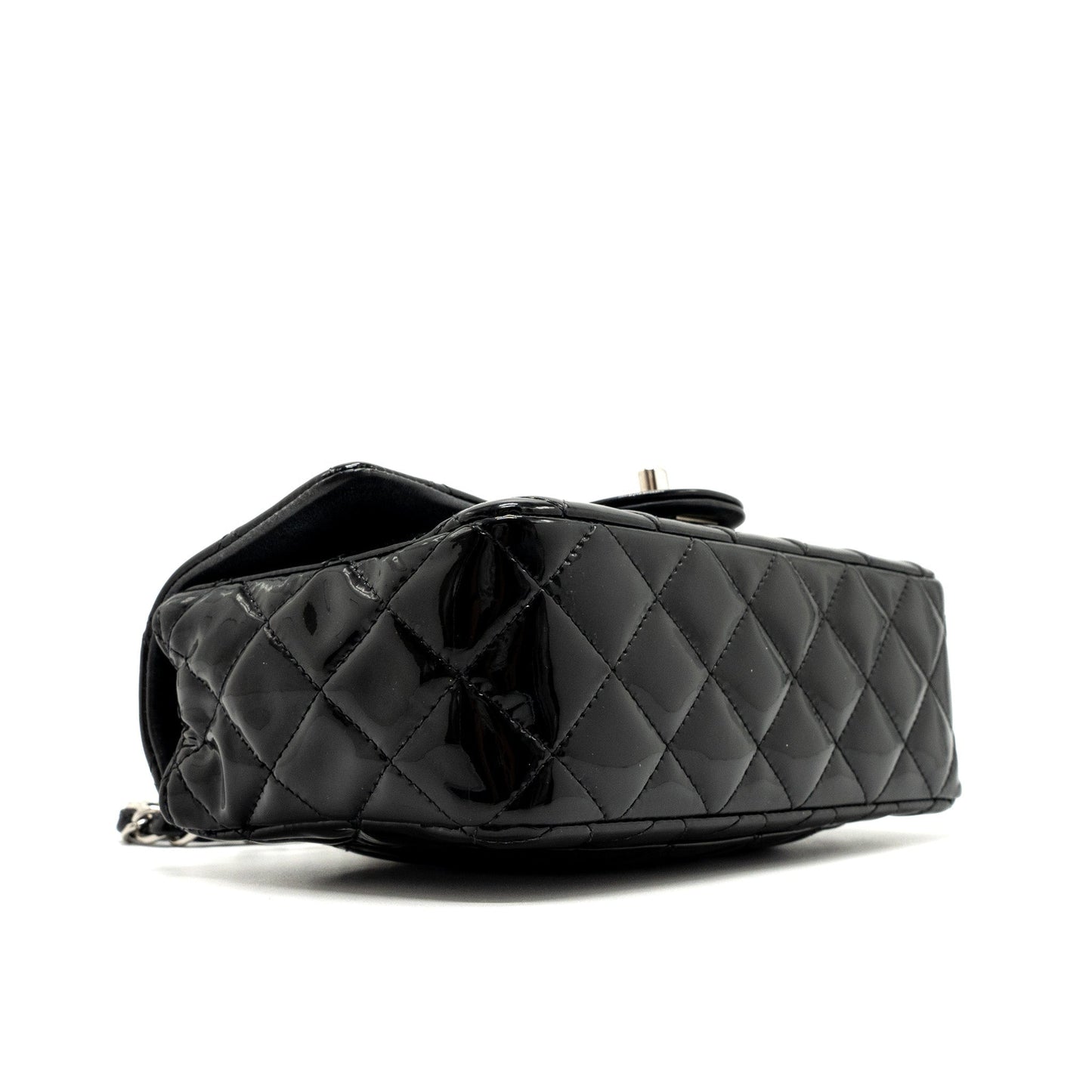 Chanel Mini Rectangular Flap Bag Patent Black