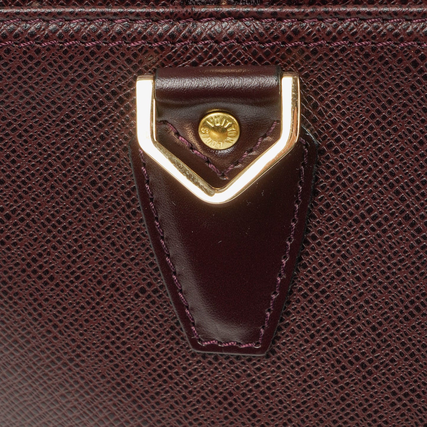 Louis Vuitton Kendall Burgundy Taiga Leather Bag