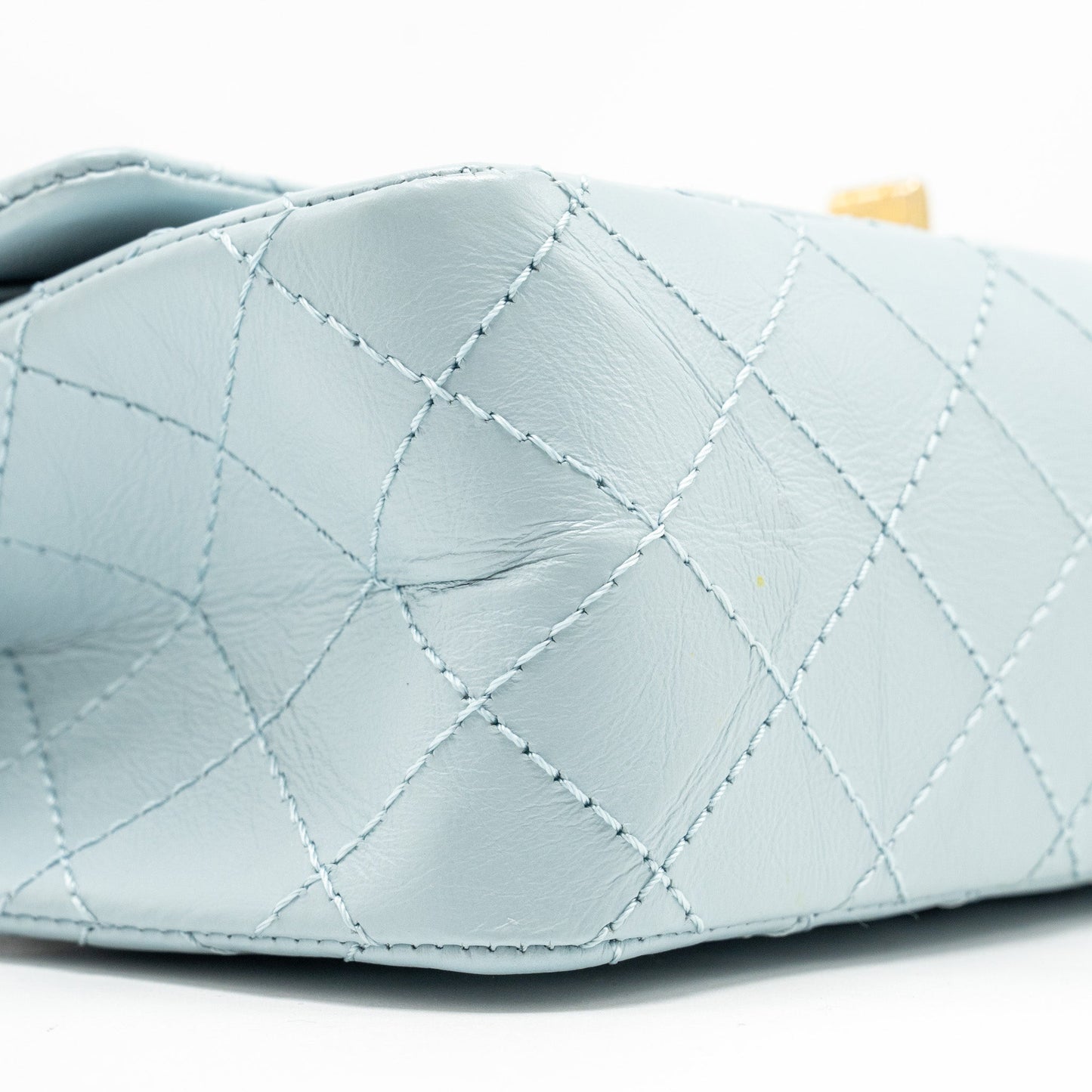 Chanel Small 2.55 226 reissue double flap bag calfskin light blue  (microchip)