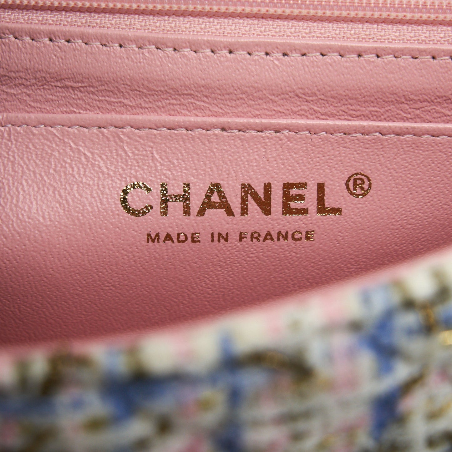 Chanel rectangular mini flap Bag tweed multicolour L