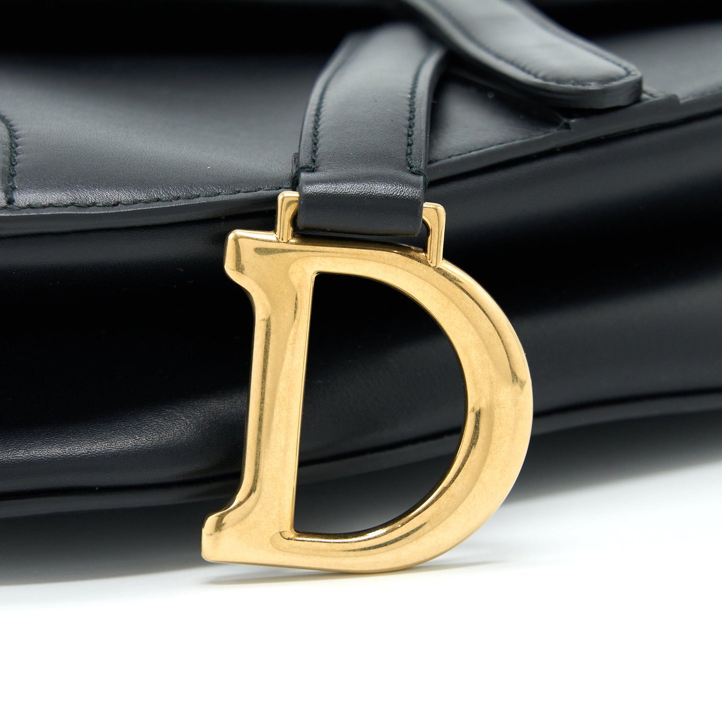 Dior Mini Saddle Purse Calfskin Black