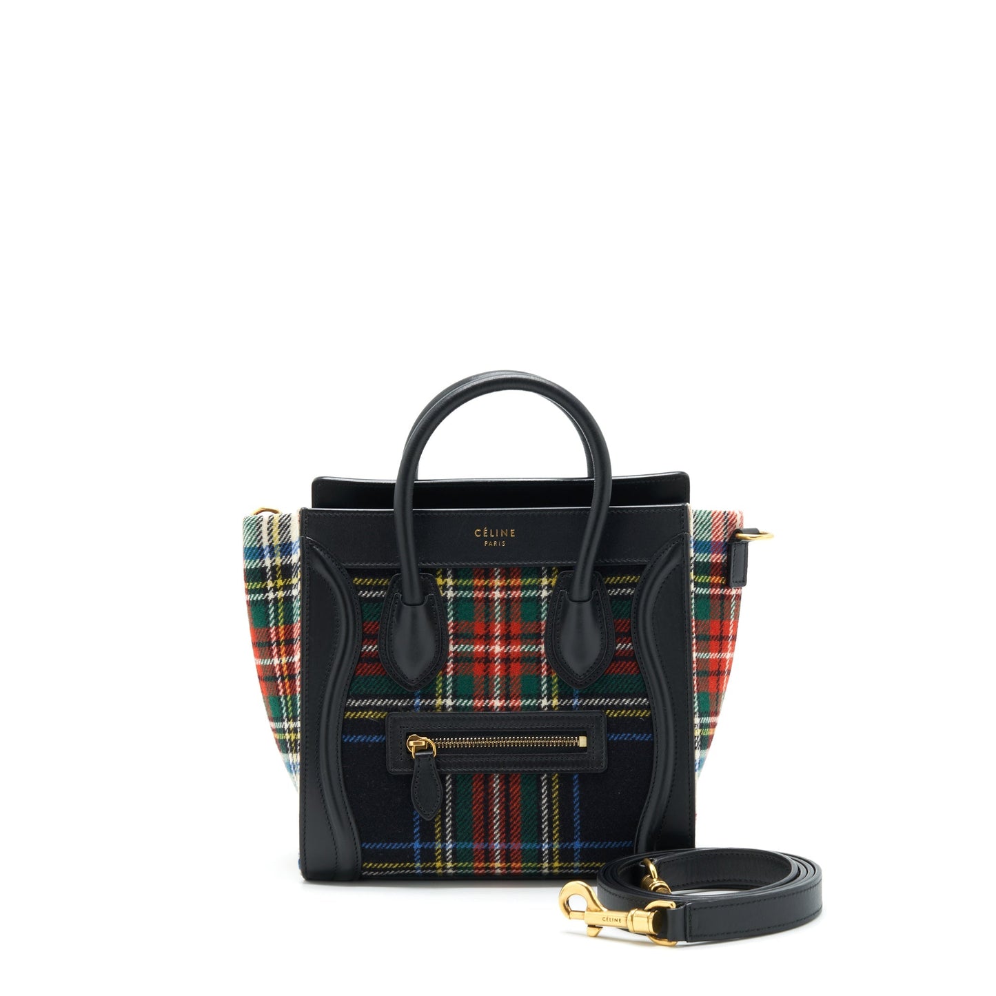 Celine Nano Luggage Purse Fabric/ Leather Multicolour