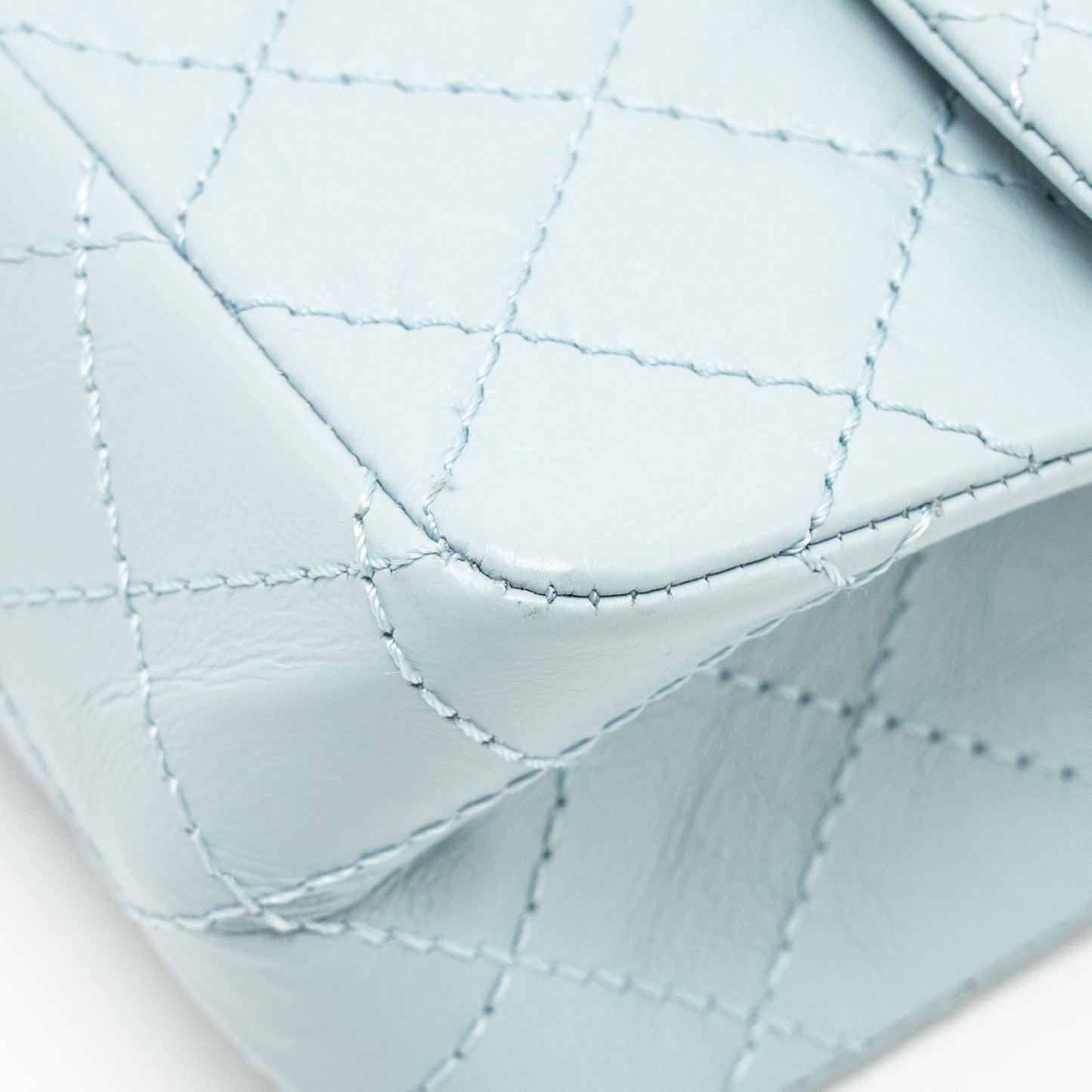 Chanel Small 2.55 226 reissue double flap bag calfskin light blue  (microchip)