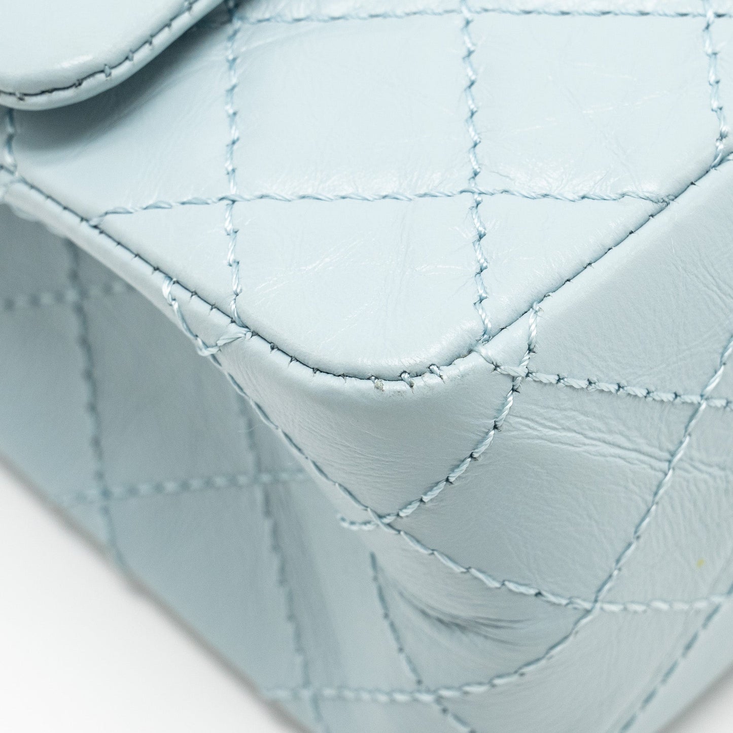 Chanel Small 2.55 226 reissue double flap bag calfskin light blue  (microchip)