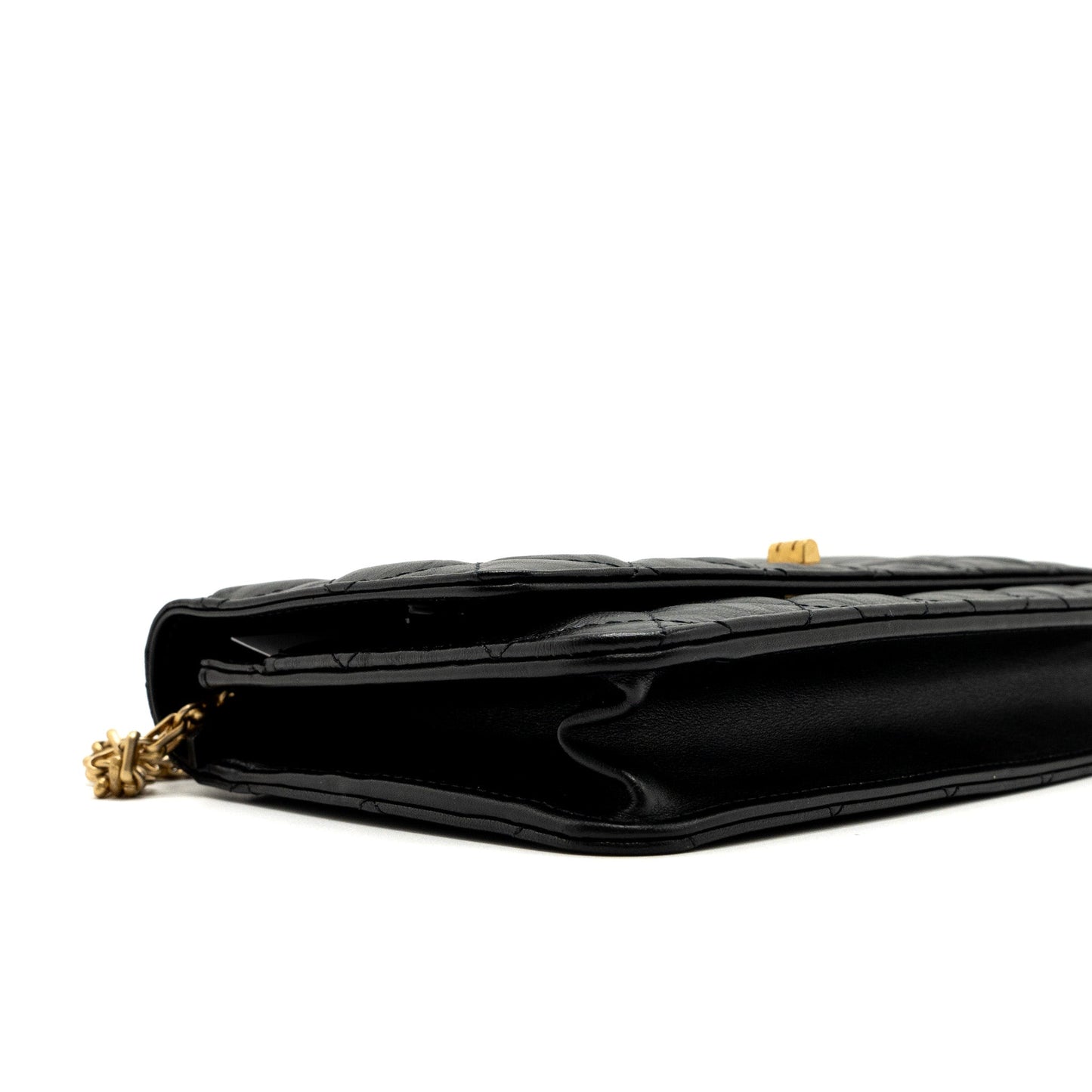 Chanel 2.55 Wallet on Chain Aged Calfskin Black Brushed  (Microchip)
