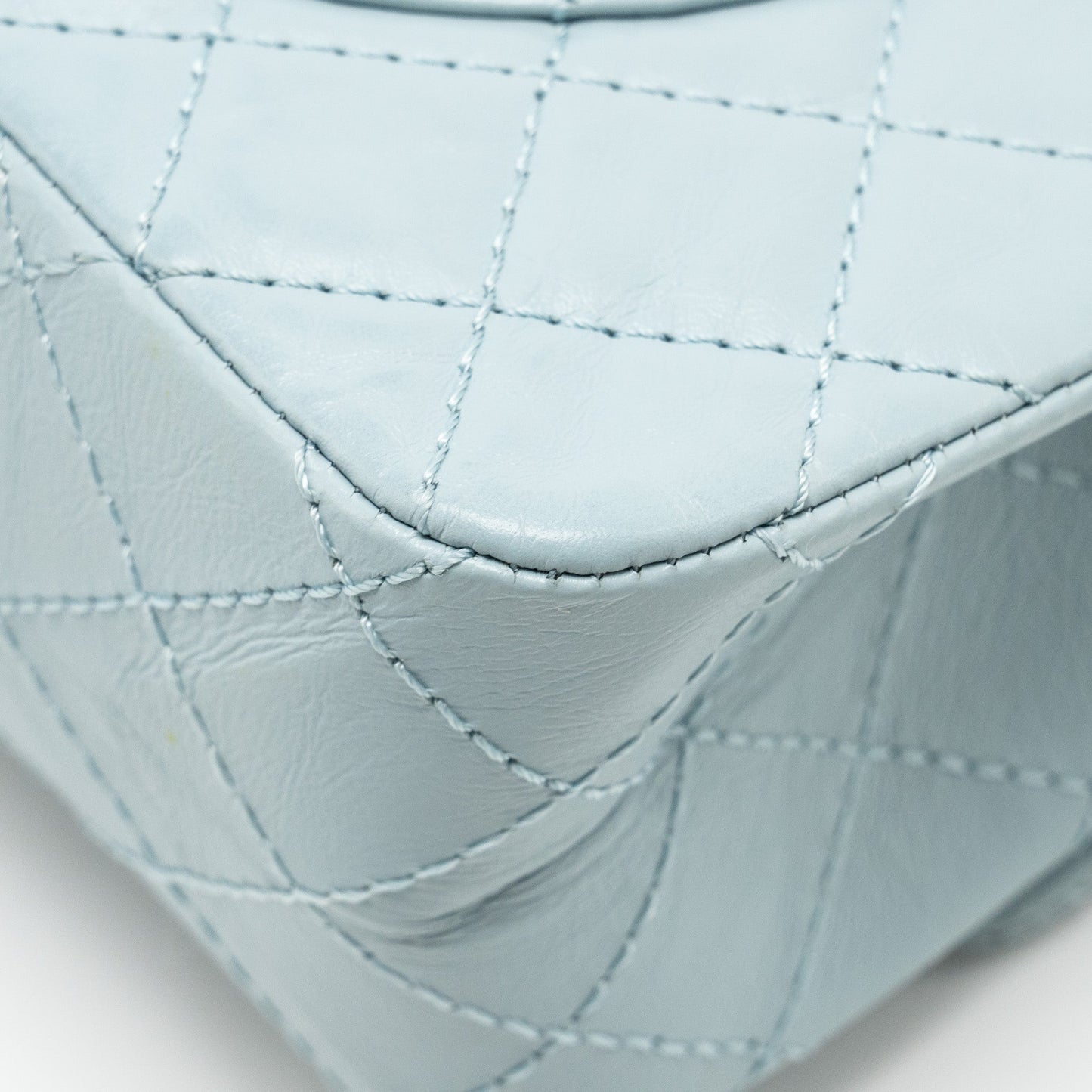 Chanel Small 2.55 226 reissue double flap bag calfskin light blue  (microchip)