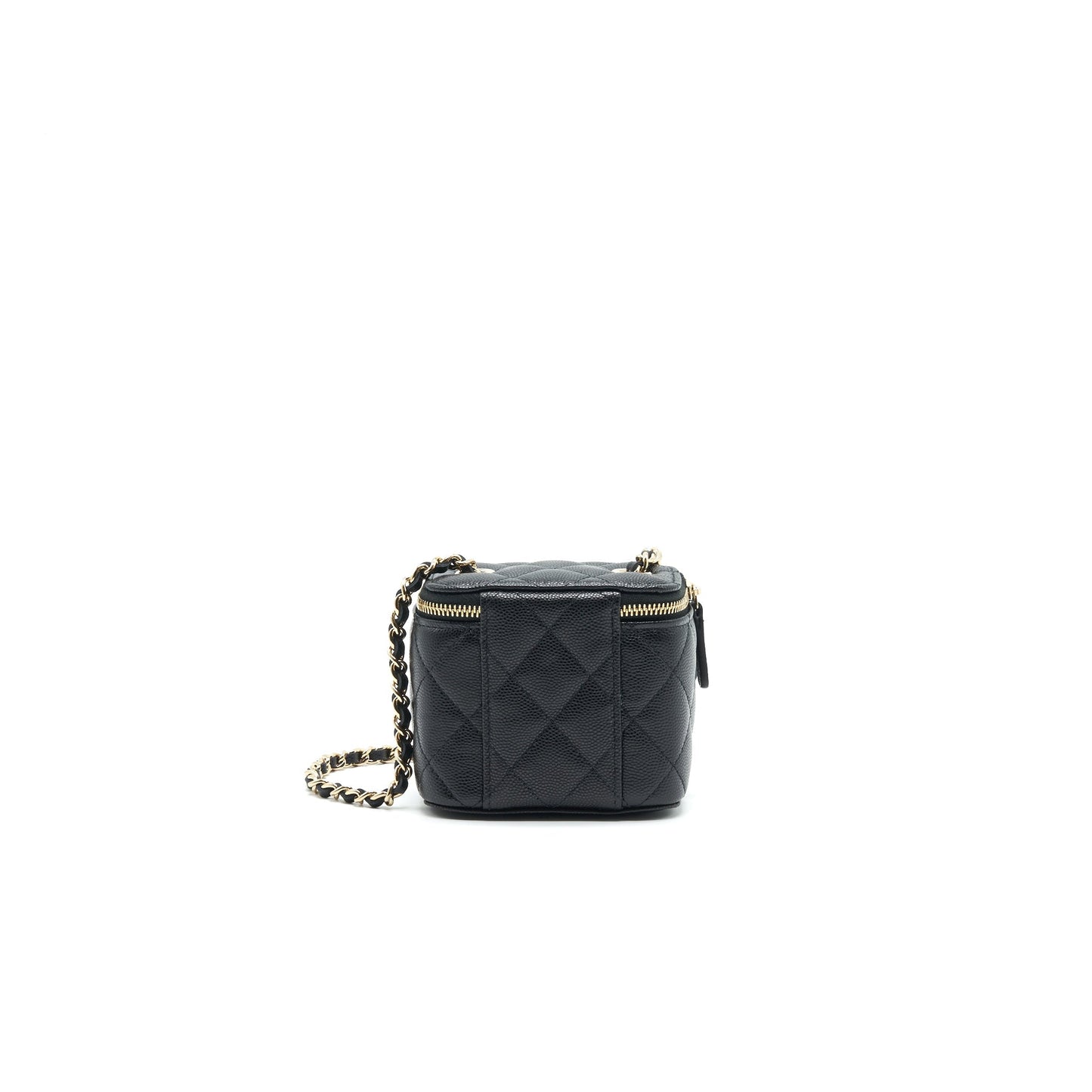 CHANEL SMALL VANITY WITH CHAIN CAVIAR BLACK LGHW Handbag