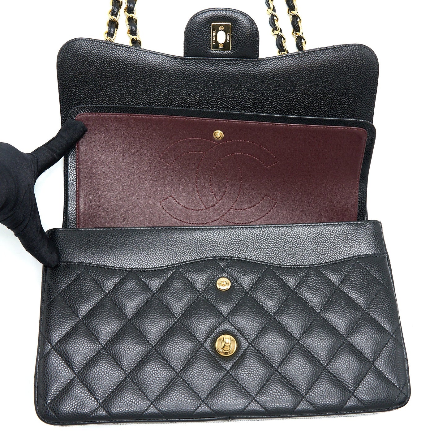 Chanel Classic Jumbo Flap Bag Caviar Black