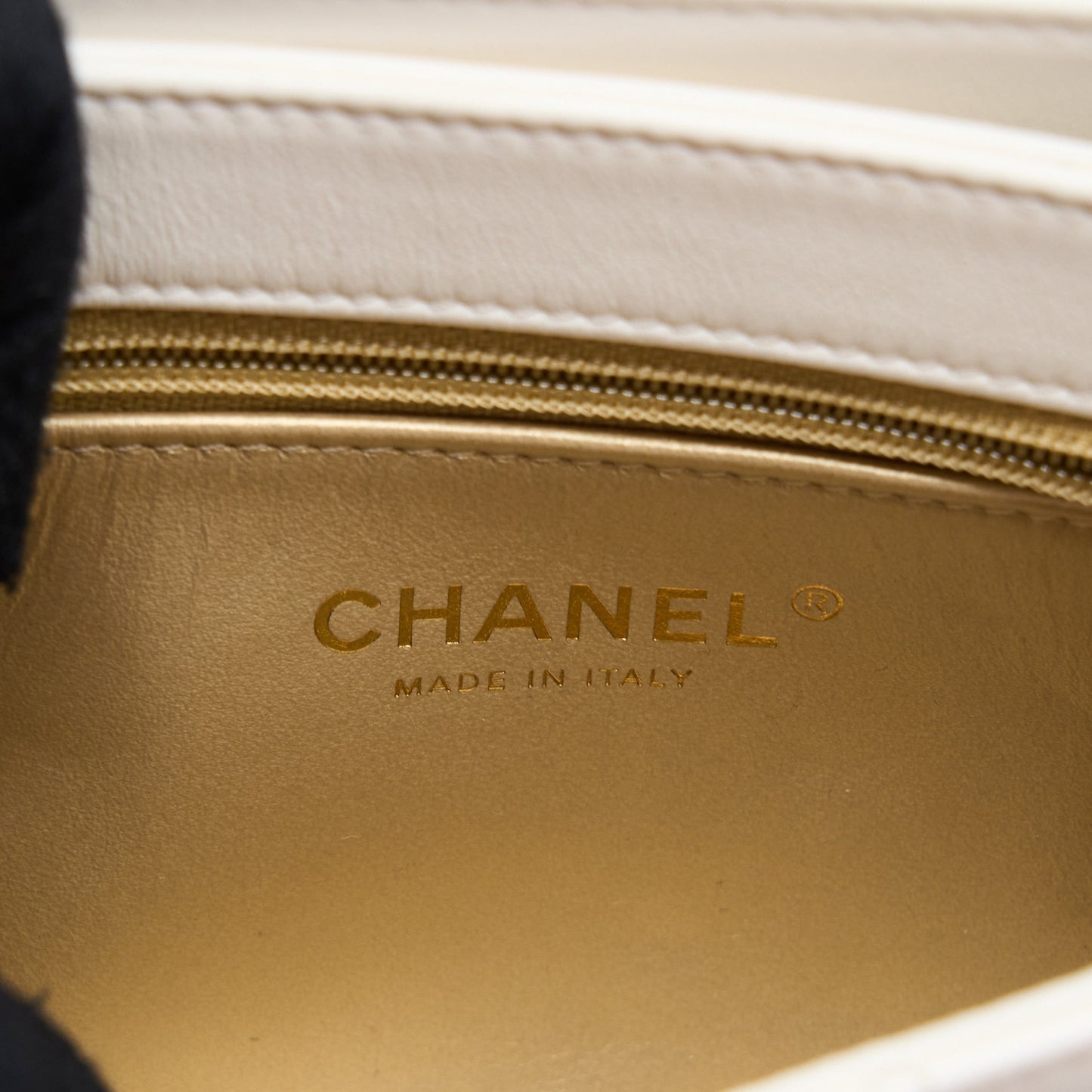 Chanel Quilted Flap Bag with Letter Chain Lambskin White  (Microchip)