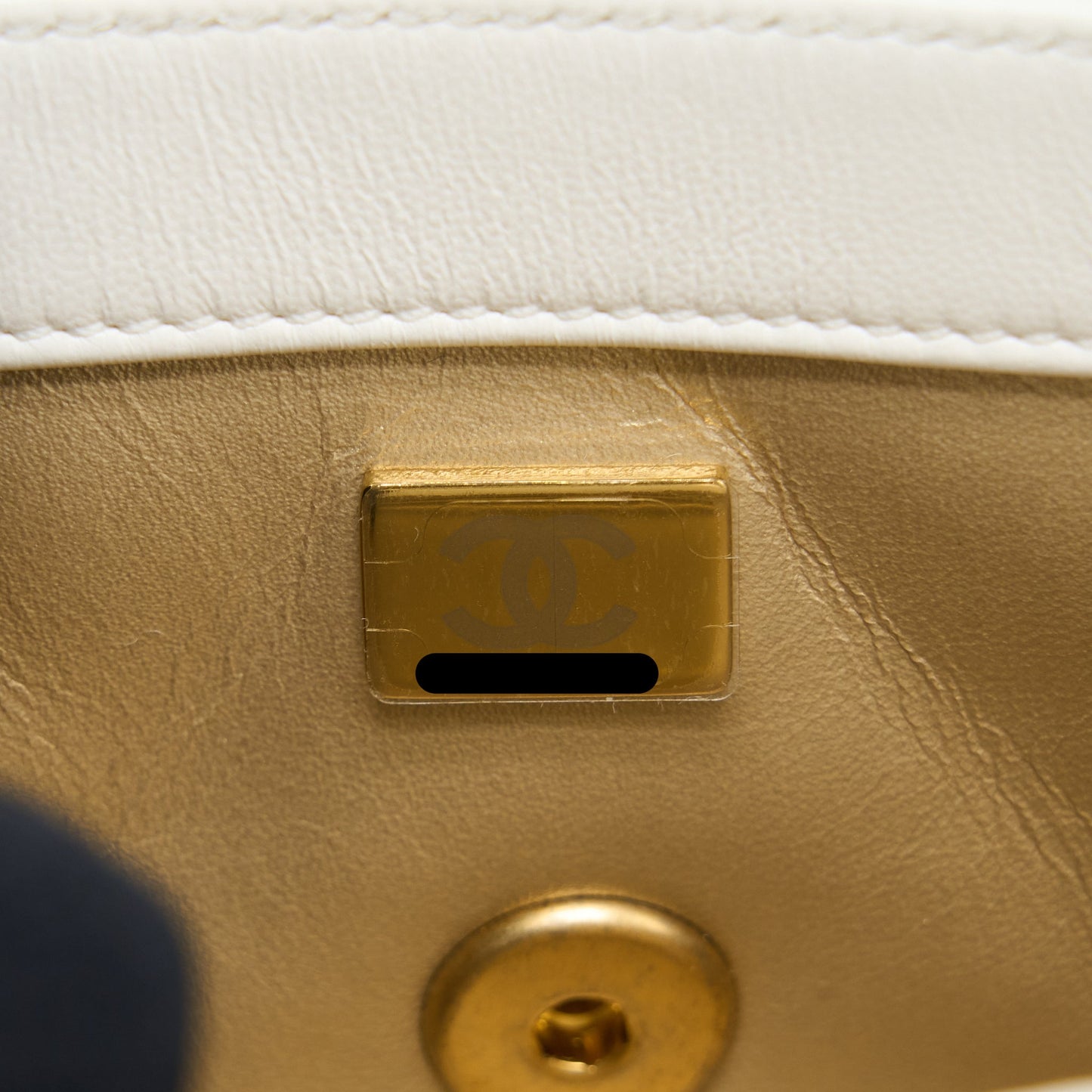 Chanel Quilted Flap Bag with Letter Chain Lambskin White  (Microchip)