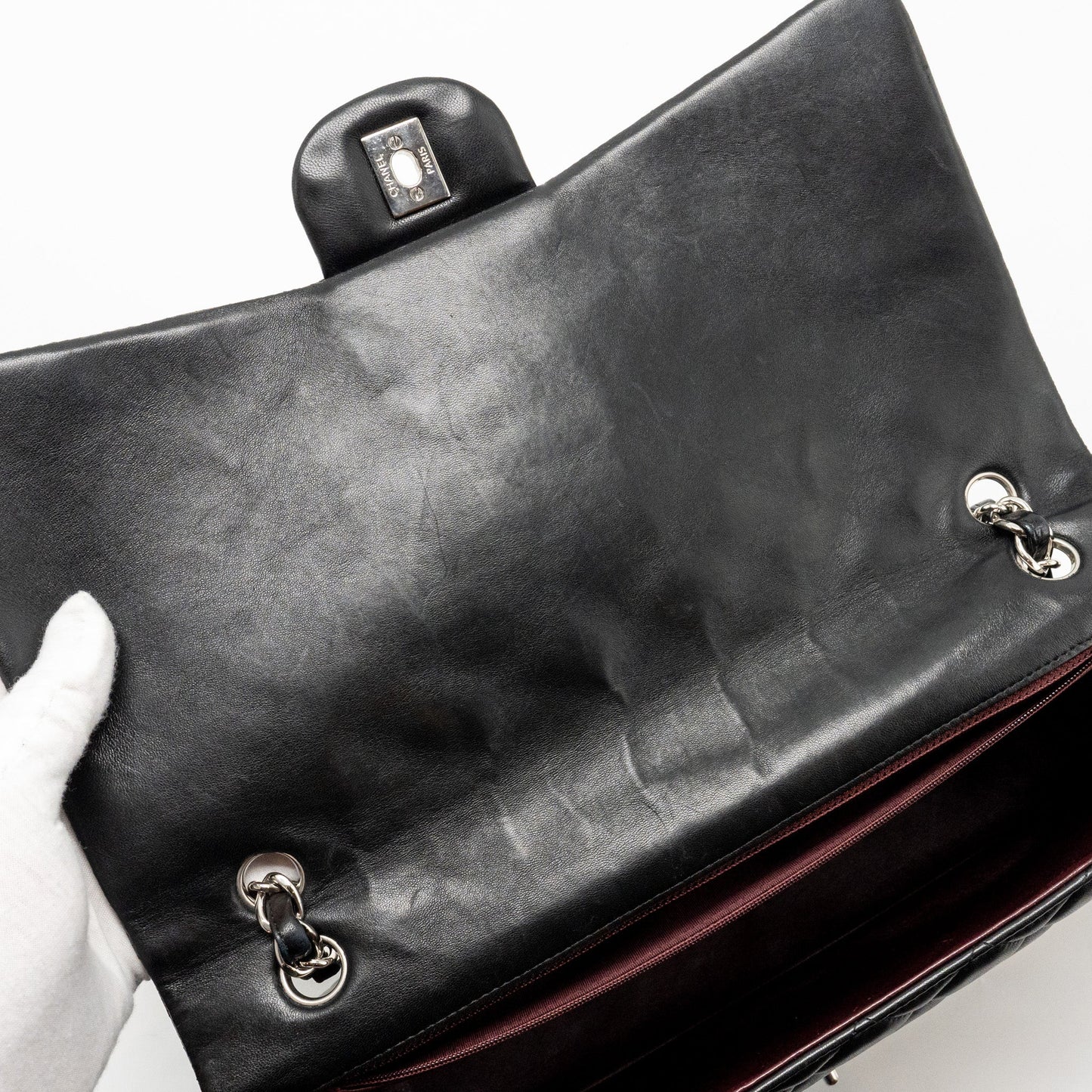 Chanel maxi classic single flap bag lambskin black