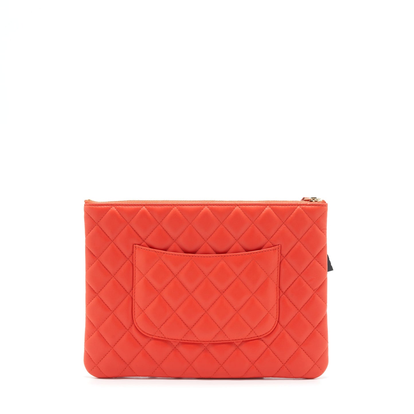 Chanel Habana O Case Pouch Lambskin Red