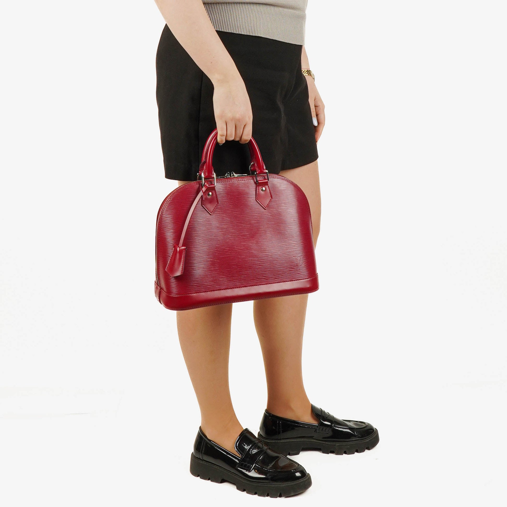 Louis Vuitton Fuchsia Epi Leather Alma PM Handbag