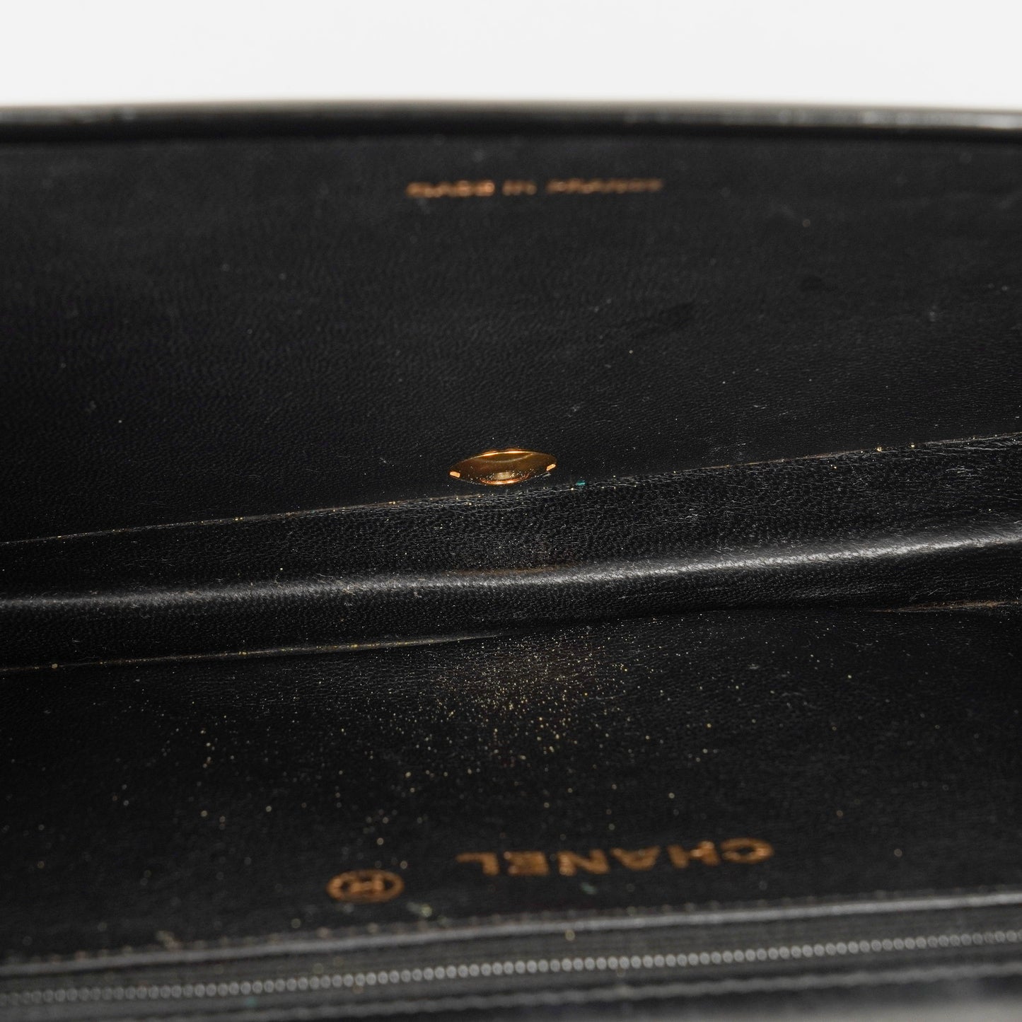 Chanel Black Patent Leather Full Flap Bag