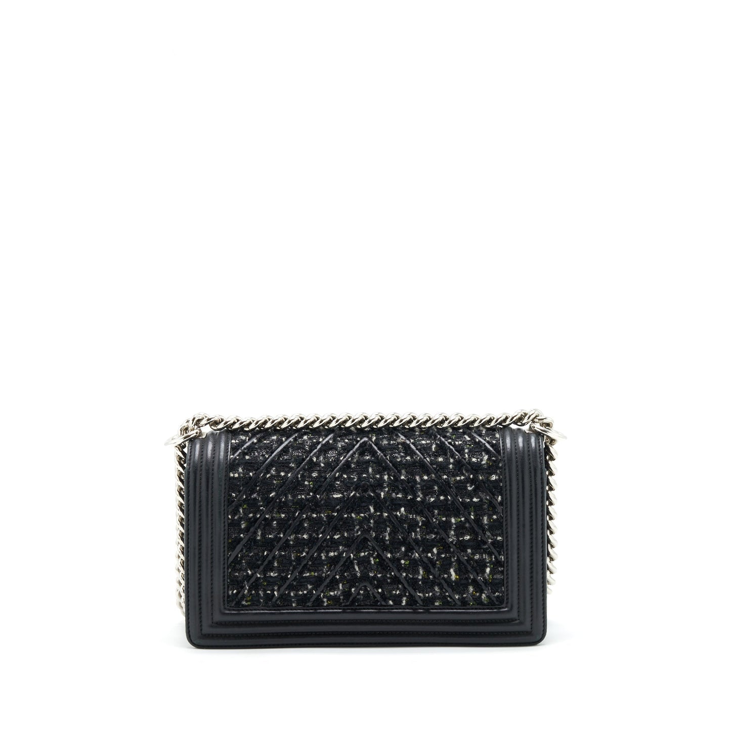 Chanel Boy Medium Tweed/Lambskin Black