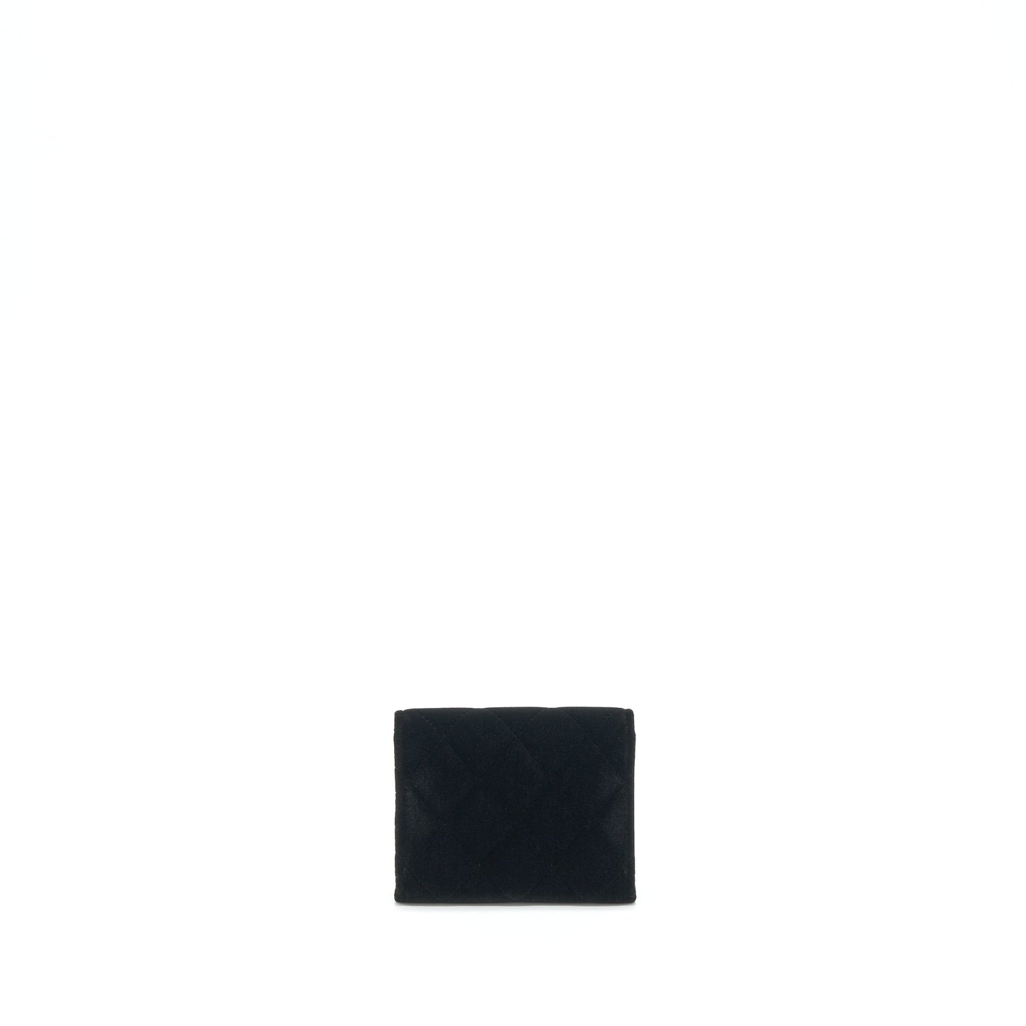 Chanel Velvet CC Logo Small Flap Wallet Black L