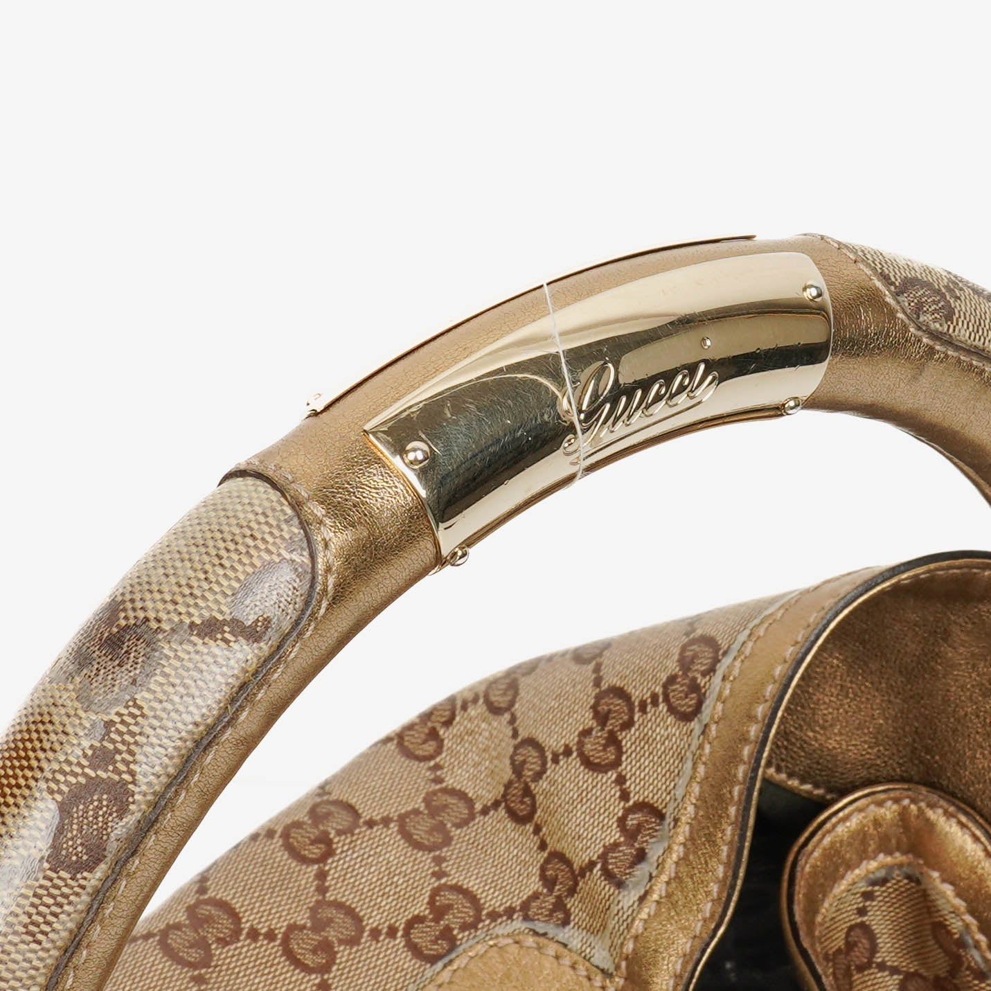 Gucci Monogram Crystal Indy Top Handle Bag