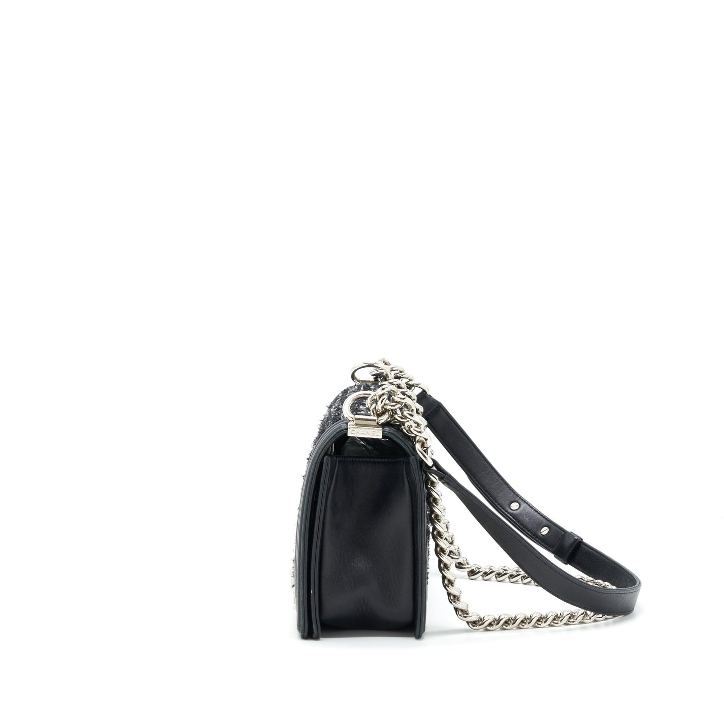 Chanel Boy Medium Tweed/Lambskin Black