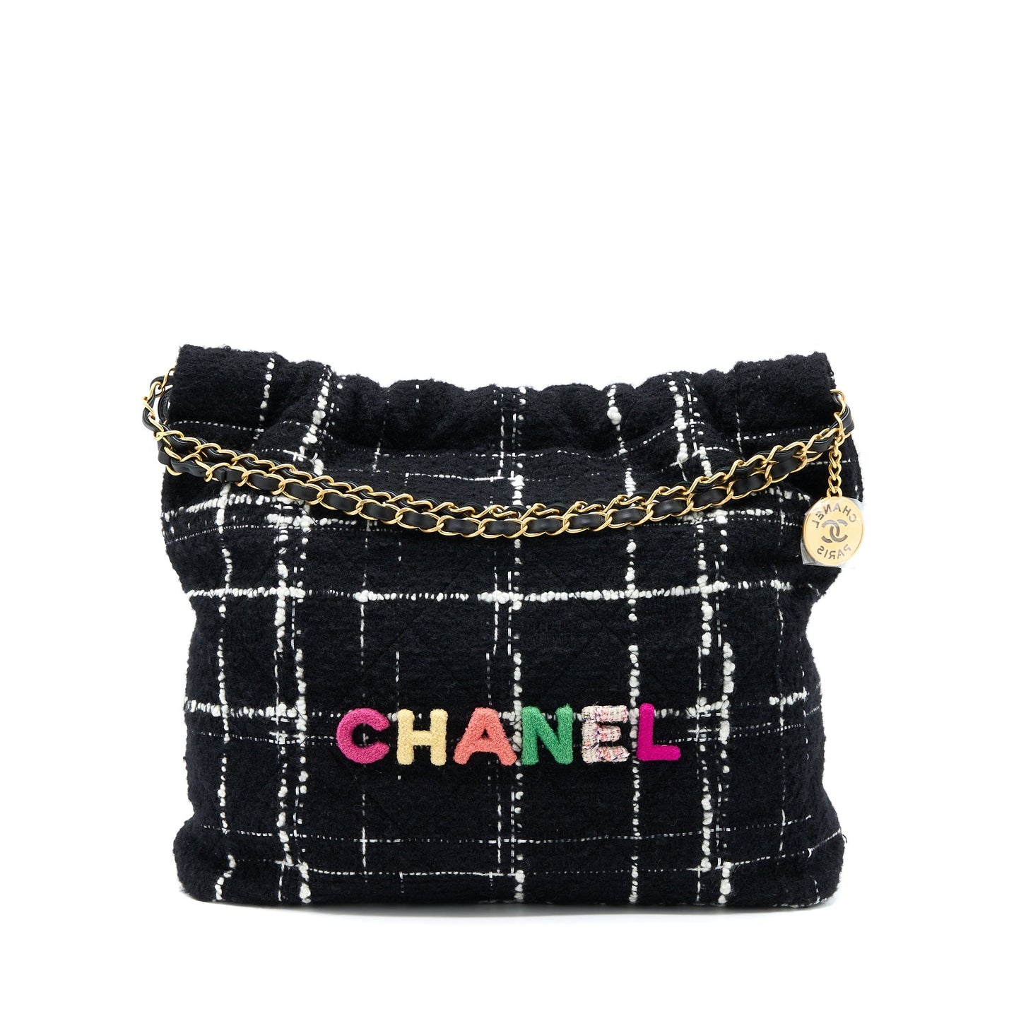 Chanel Medium 22 Bag Tweed Multicolour (Microchip)