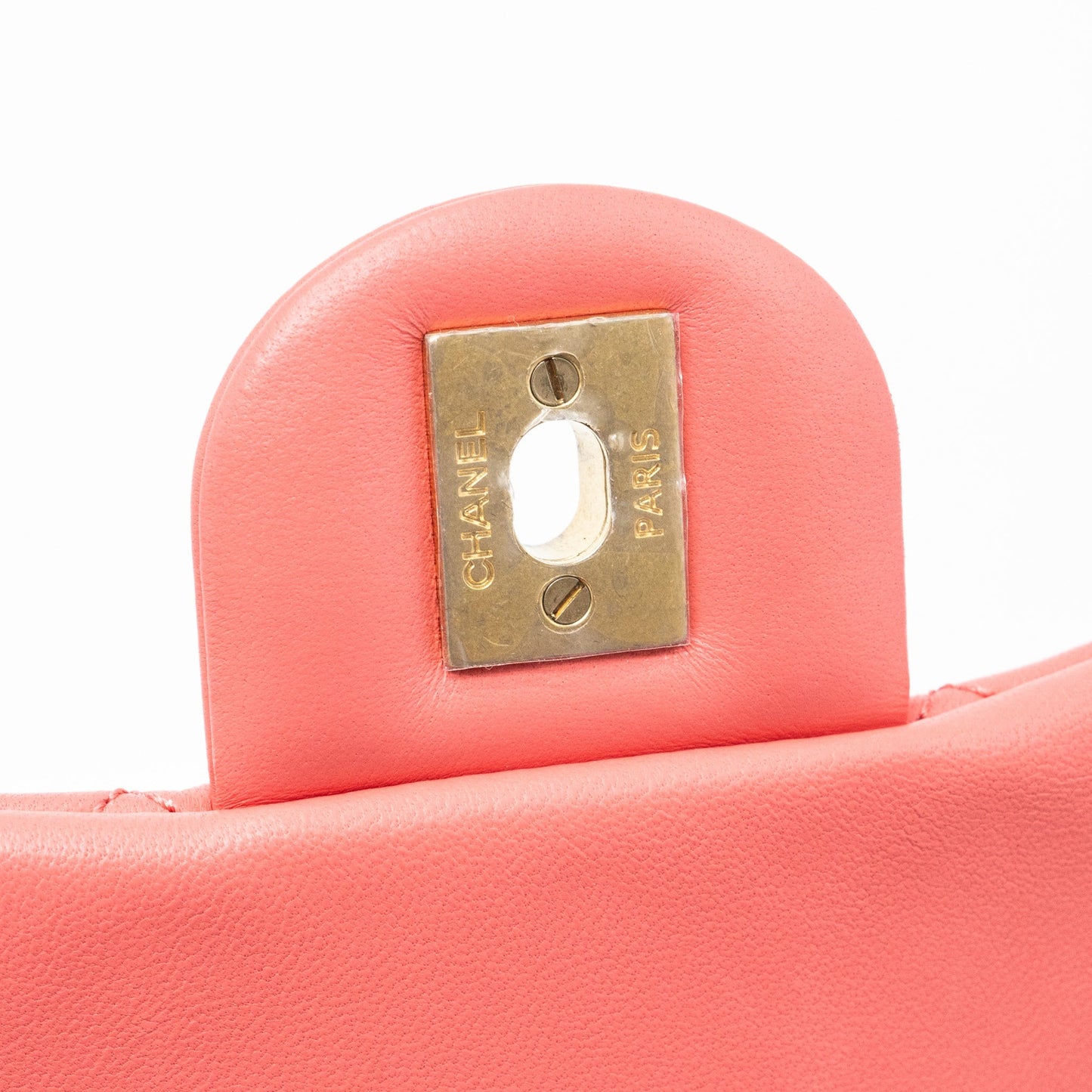 Chanel Pearl Crush Mini Square Flap Bag Lambskin Pink