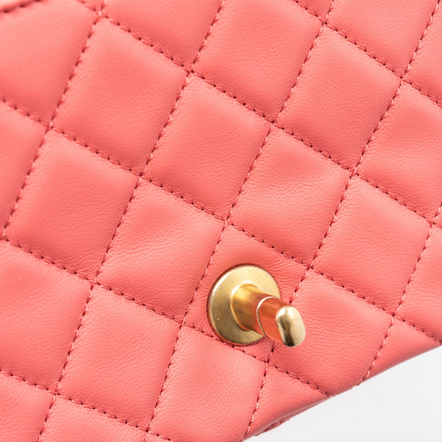Chanel Pearl Crush Mini Square Flap Bag Lambskin Pink