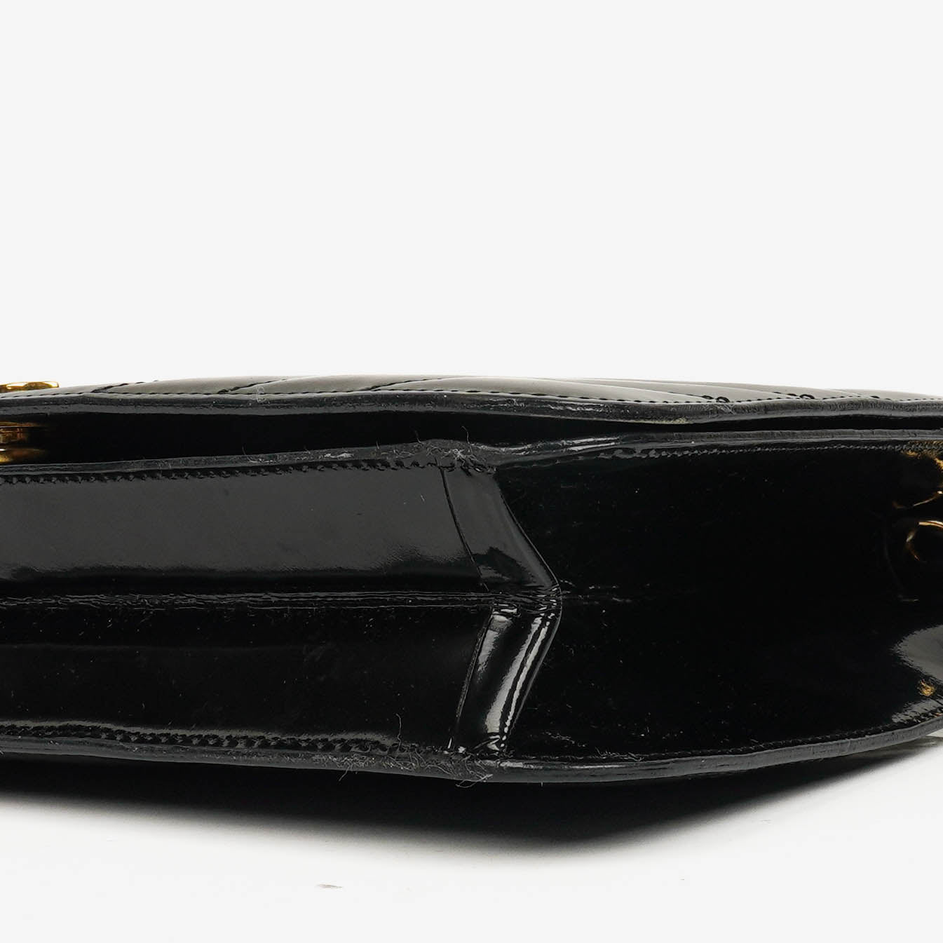 Chanel Black Patent Leather Full Flap Bag